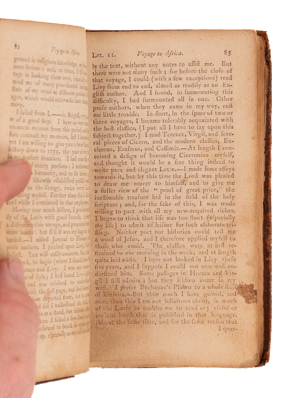 1795 JOHN NEWTON. First American Edition of John Newton's Anti-Slavery Autobiography