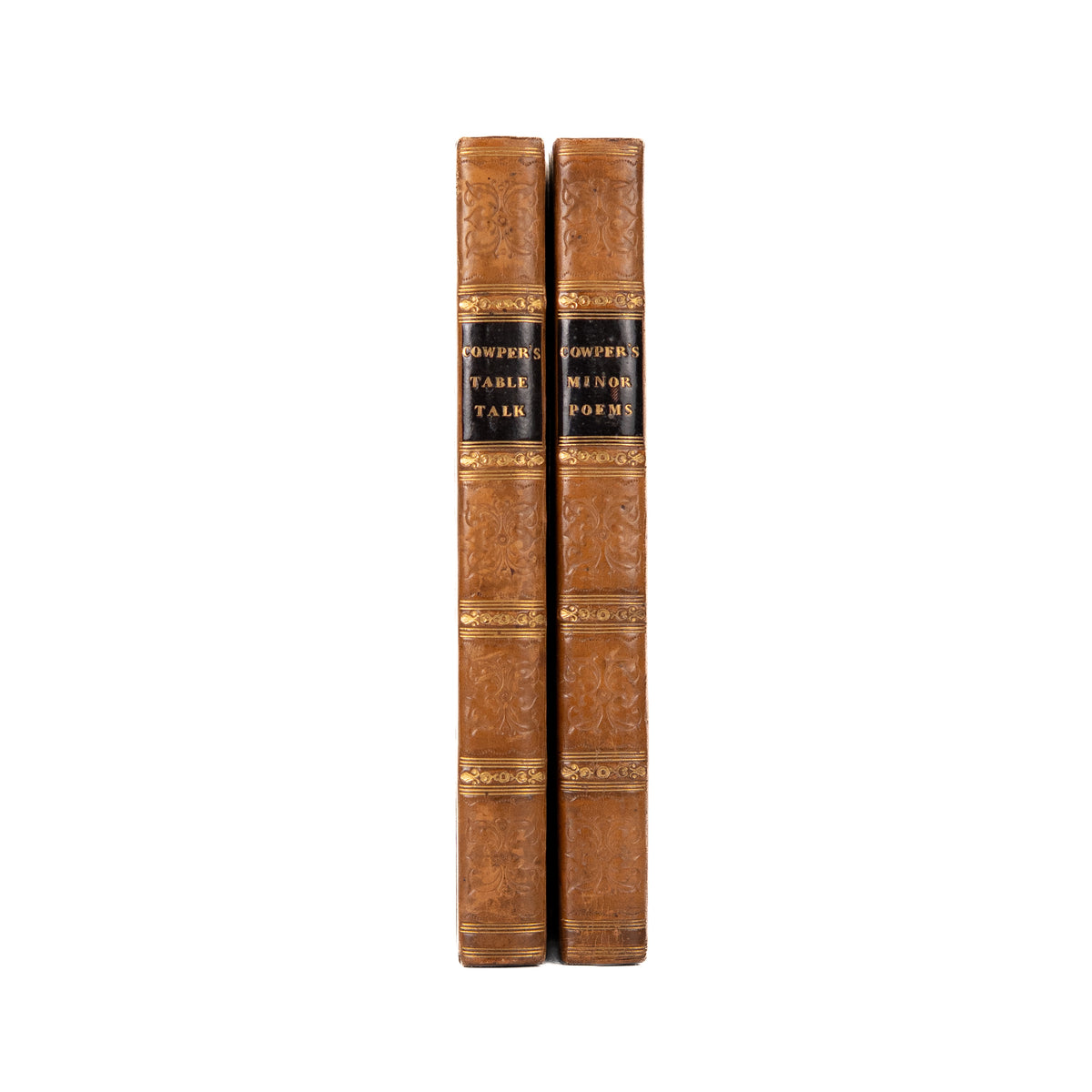 1817-1818 WILLIAM COWPER. Poems and Table Talk in Fine Leather Bindings. The Negro's Complaint.