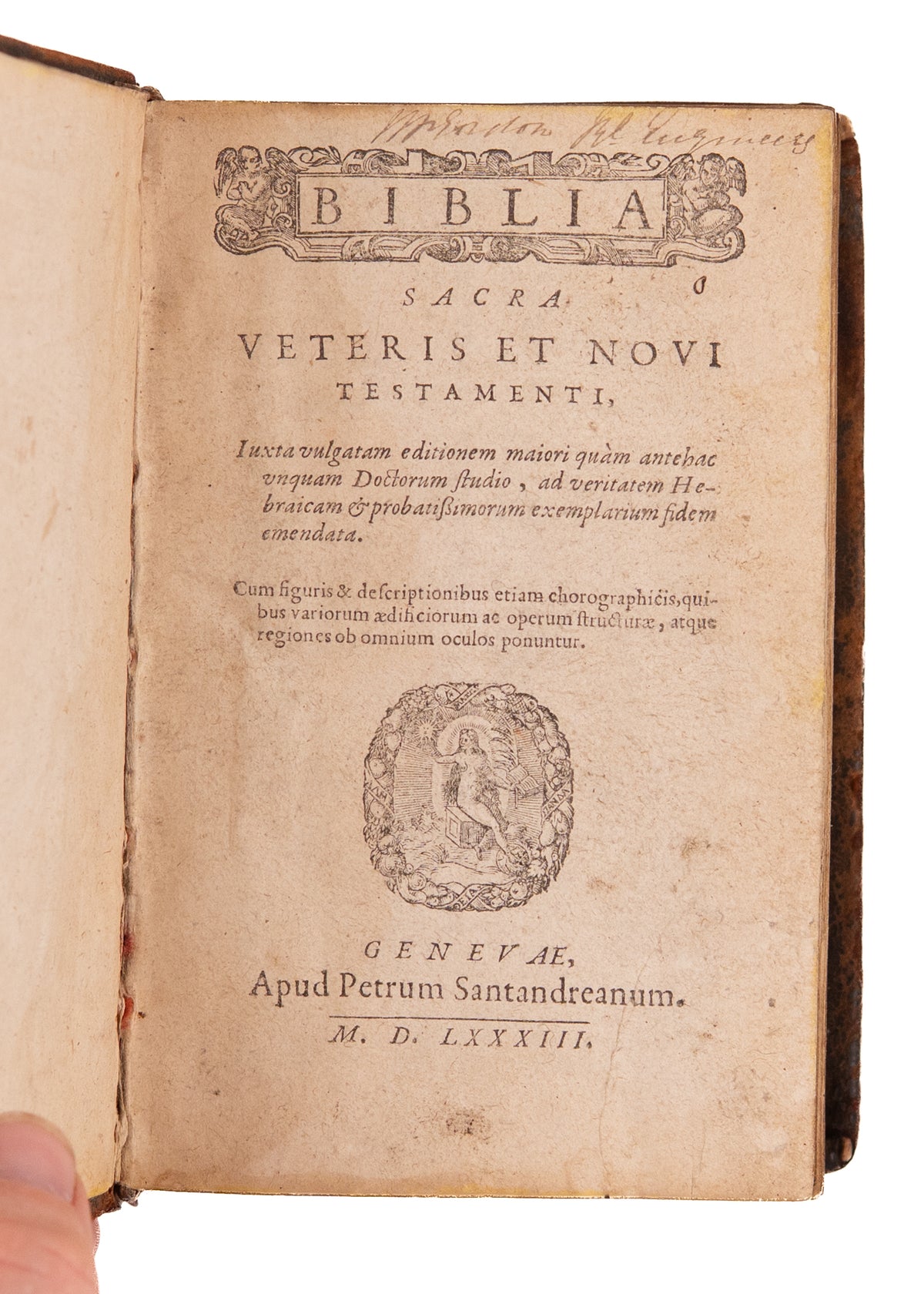 1583 BIBLIA SACRA. The Latin Bible of the Reformation Issued by John Calvin's Publisher.