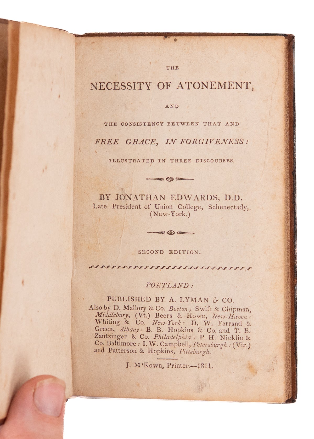 1811 JONATHAN EDWARDS. Foundational Text of Moral Government Theory of Atonement.
