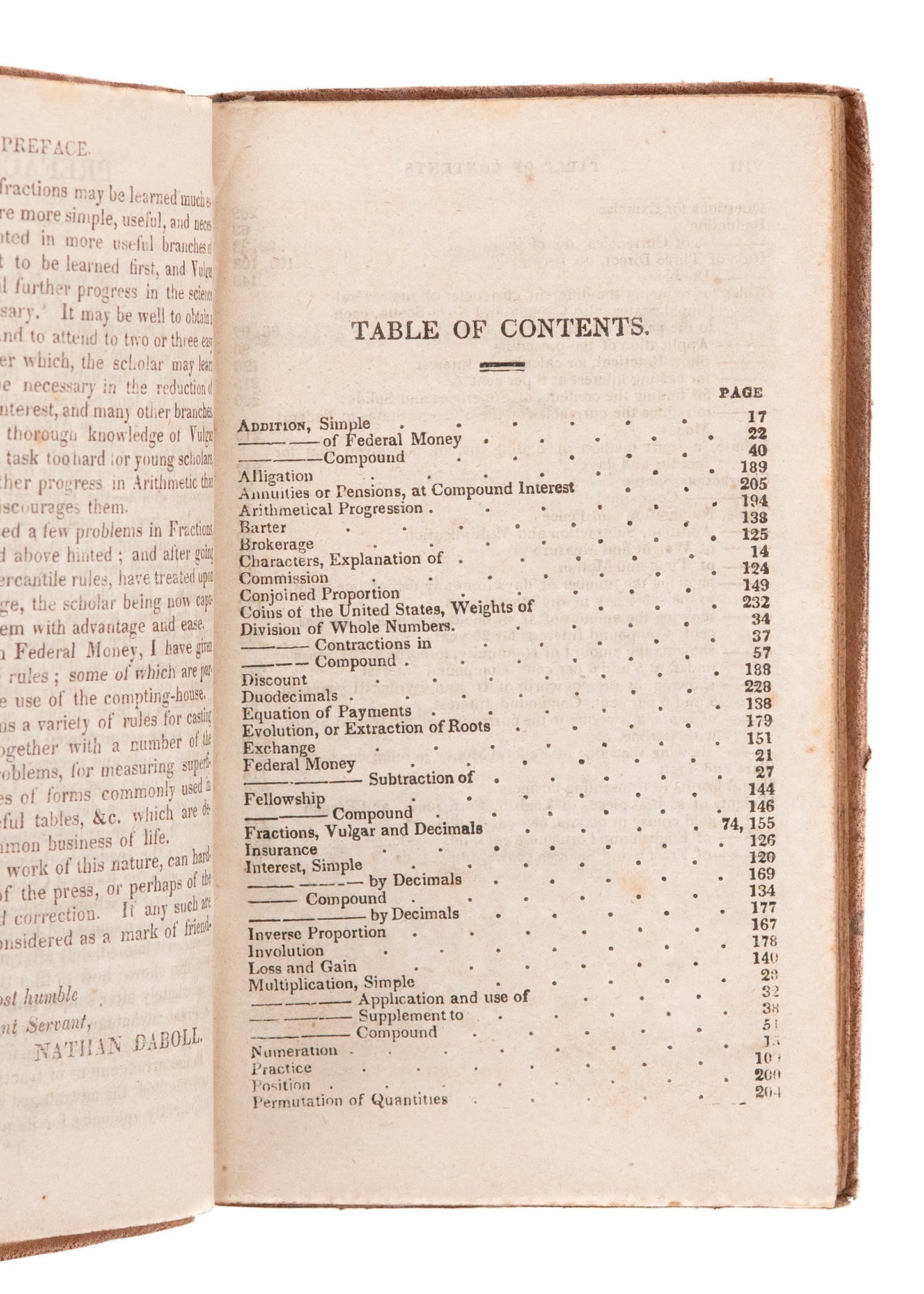 1831 NATHAN DABOLL & SAMUEL GREEN. Daboll's Schoolmaster's Assistant. & The Practical Accountant.