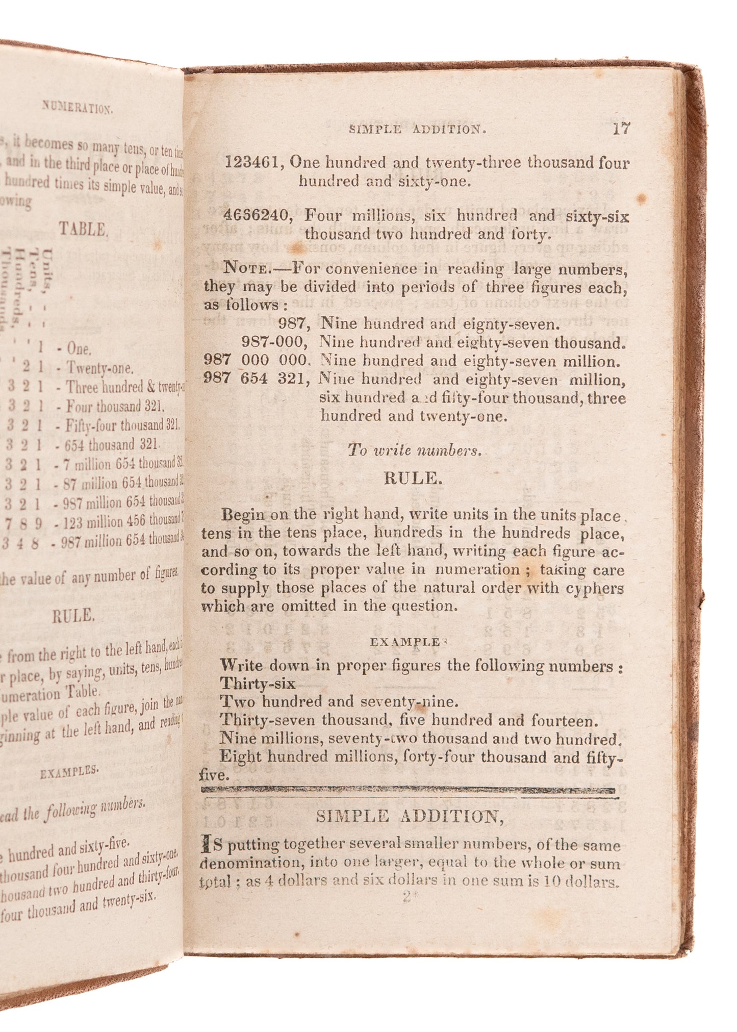 1831 NATHAN DABOLL & SAMUEL GREEN. Daboll's Schoolmaster's Assistant. & The Practical Accountant.