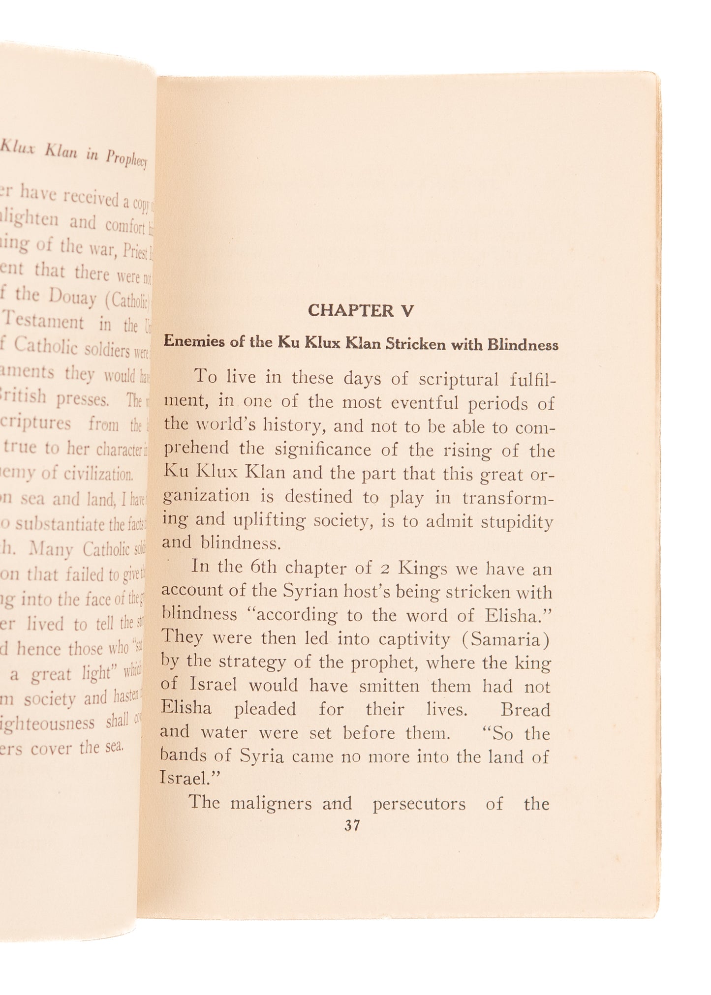 1925 ALMA WHITE. The Ku Klux Klan in Prophecy. The Klan God's Agents to Protect American Purity.