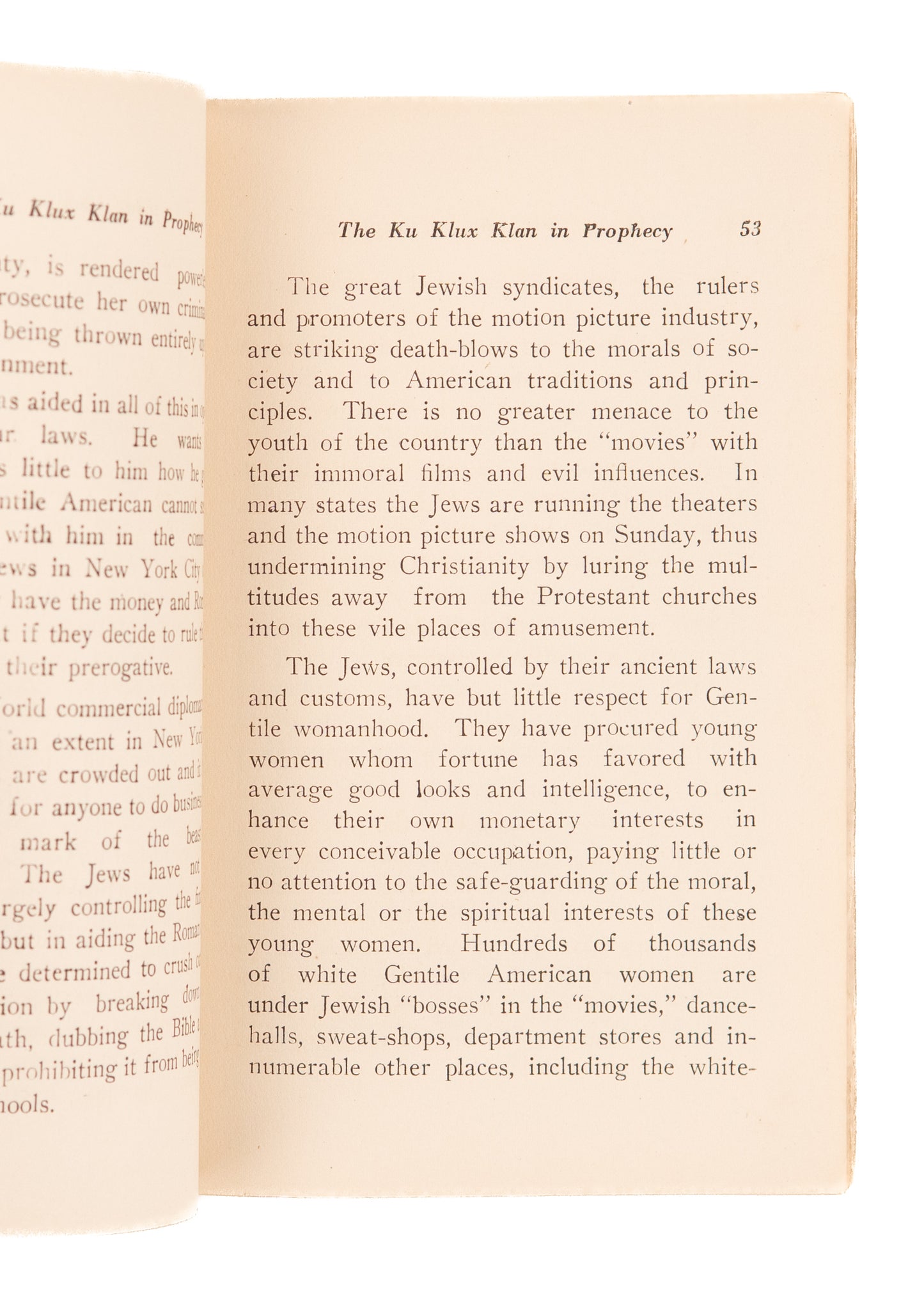 1925 ALMA WHITE. The Ku Klux Klan in Prophecy. The Klan God's Agents to Protect American Purity.