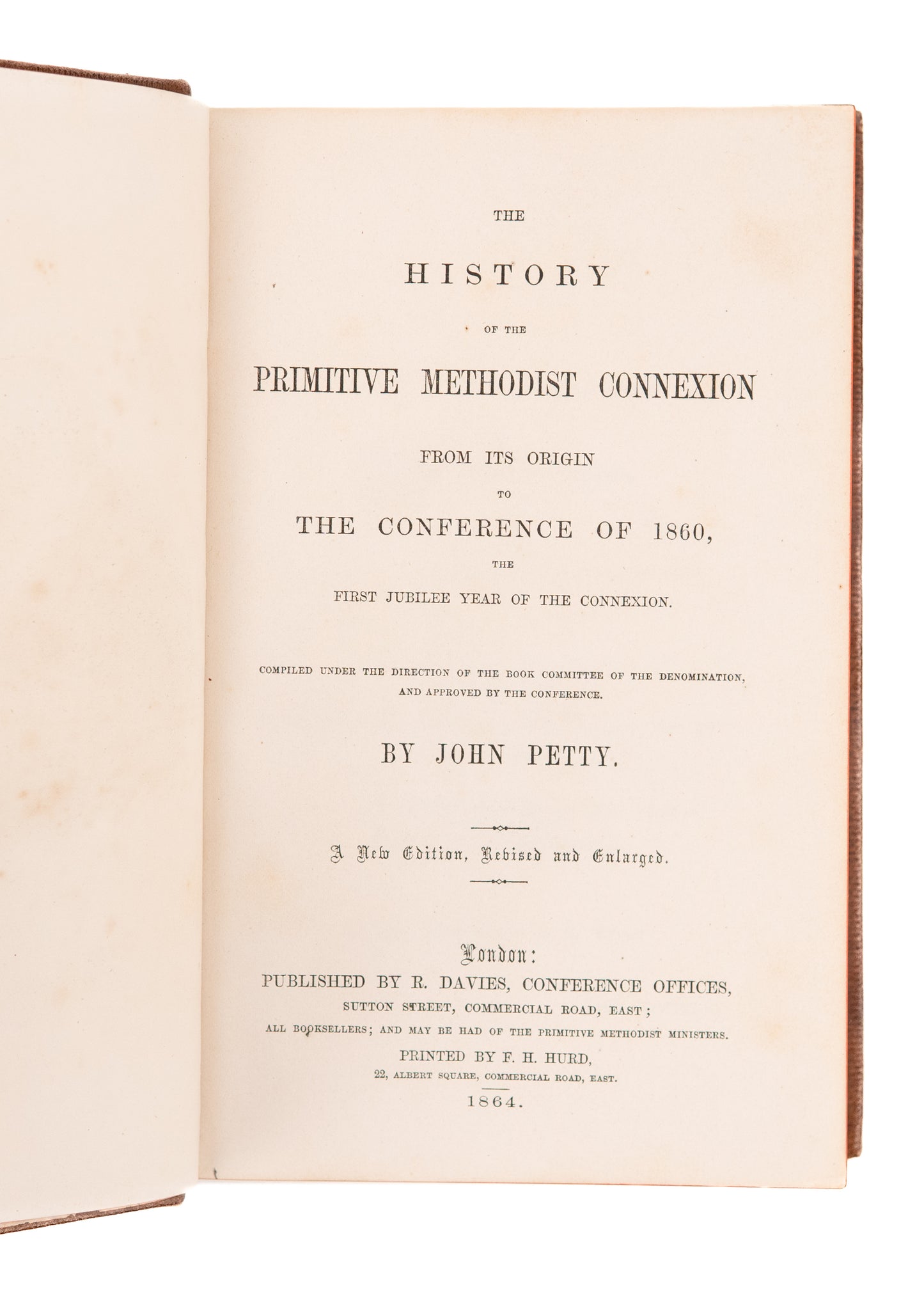 1864 JOHN PETTY. History of the Primitive Methodist Connexion. Superb Leather Presentation Example.