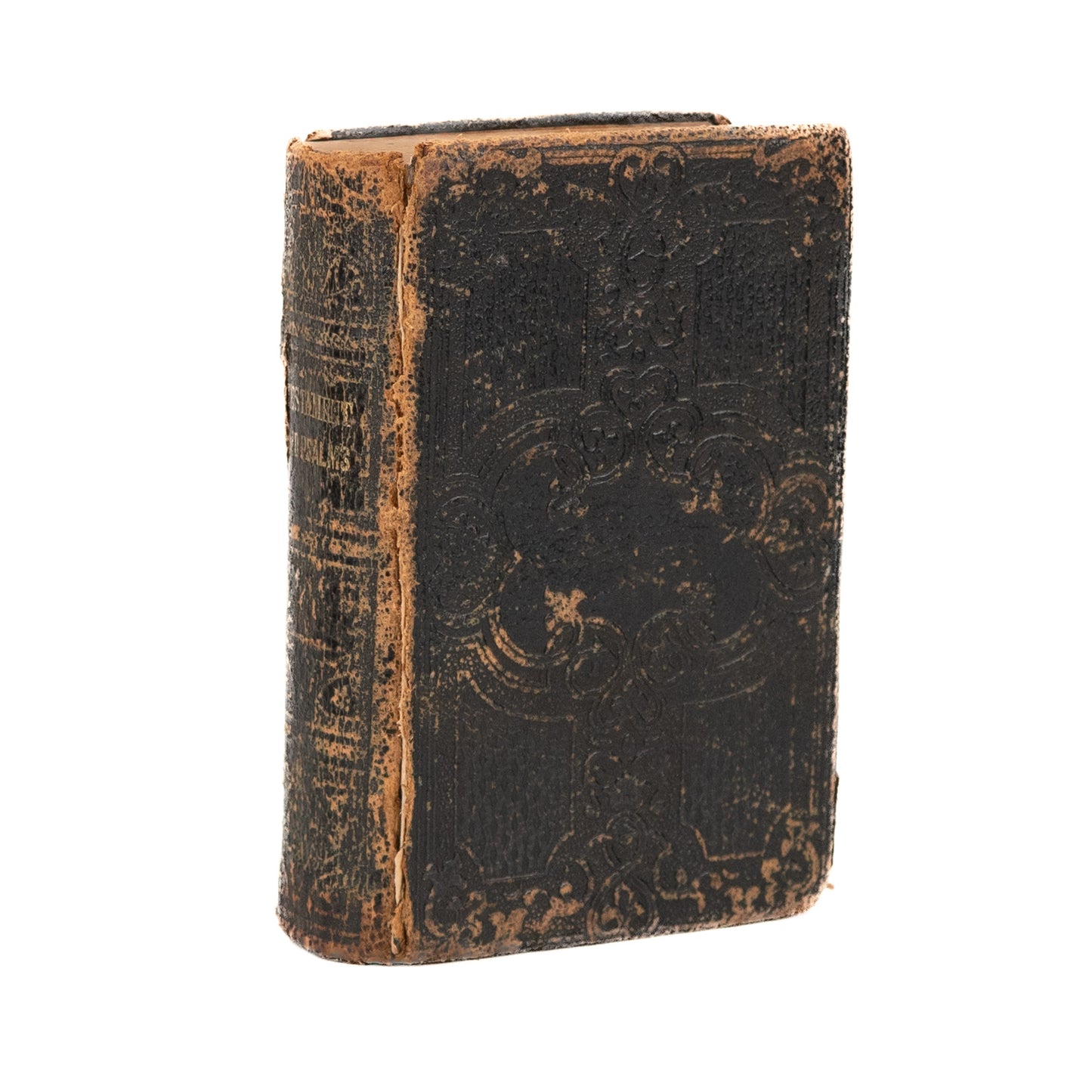 1847 THE HOLY BIBLE. Stereotyped by J. Howe. Near Pocket-Sized in Leather.