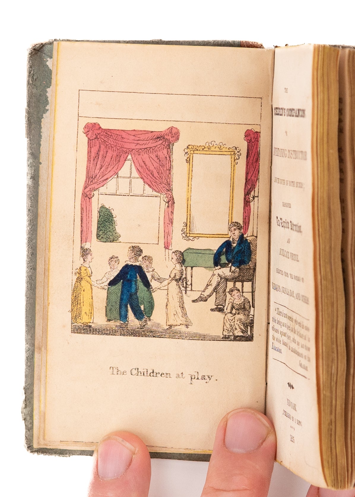 1825 HAND-COLORED ILLUSTRATIONS. The Children's Moral Companion. Excellent Example.