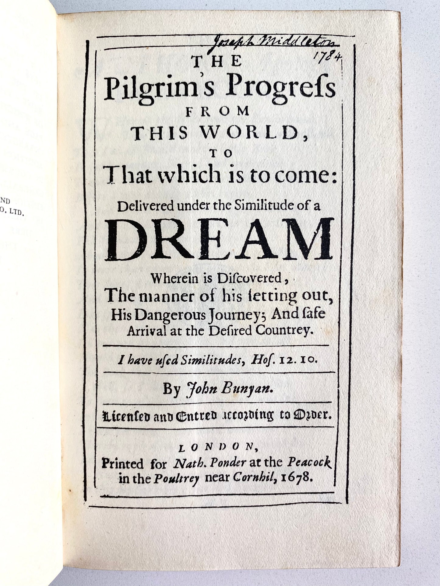 1678 / 1928 JOHN BUNYAN. Fine "Noel Douglas" Facsimile of First Edition in Fine Arts & Crafts Binding.