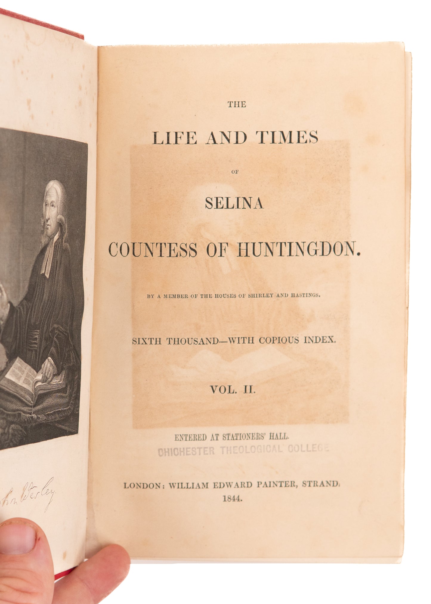 1839 SELINA COUNTESS OF HUNTINGDON. Rare Life of Financier of the Great Awakening.