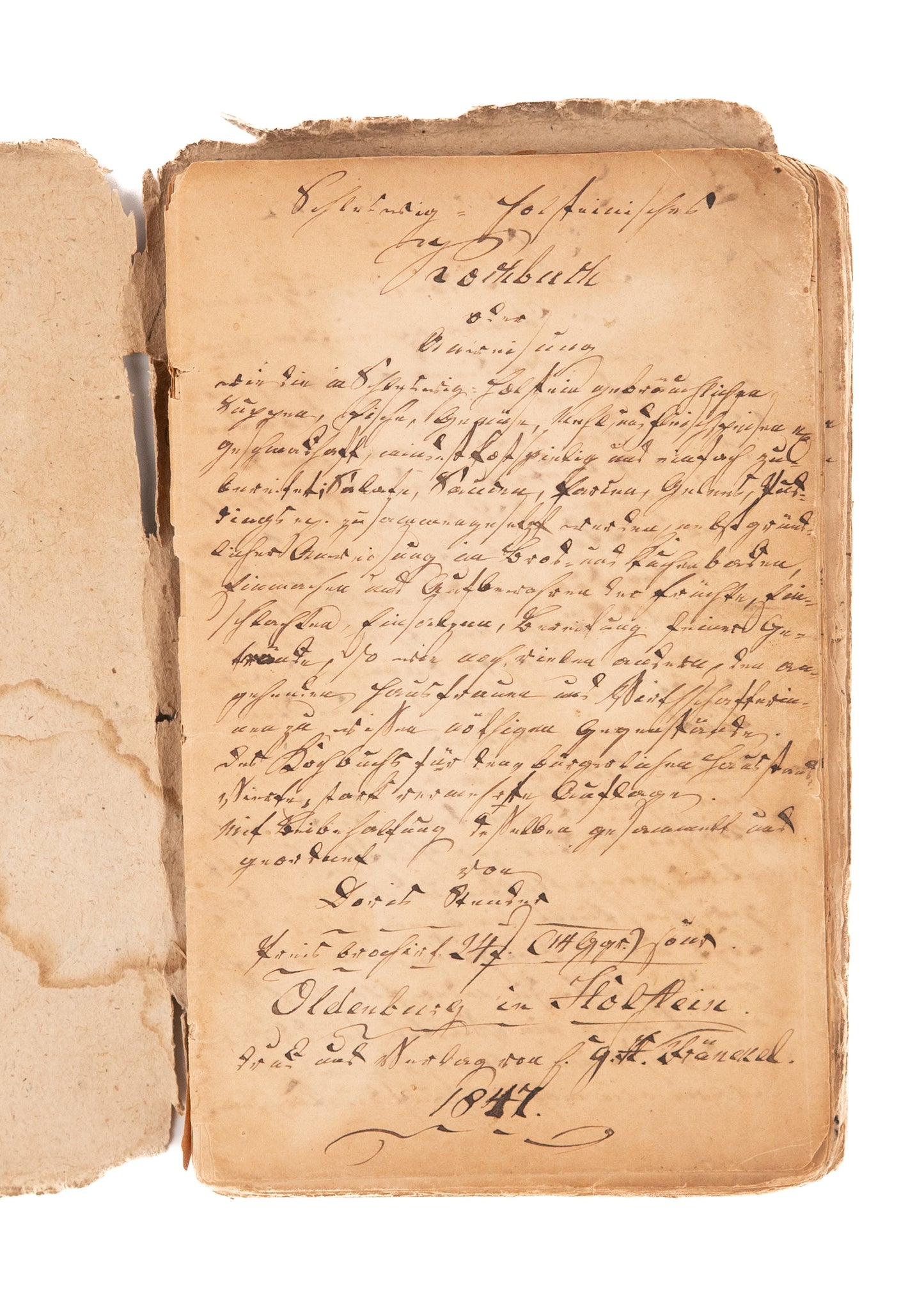 1847 148pp GERMAN IMMIGRANT. An Extensive German Immigrant Diary, Including Religious Verse &c.