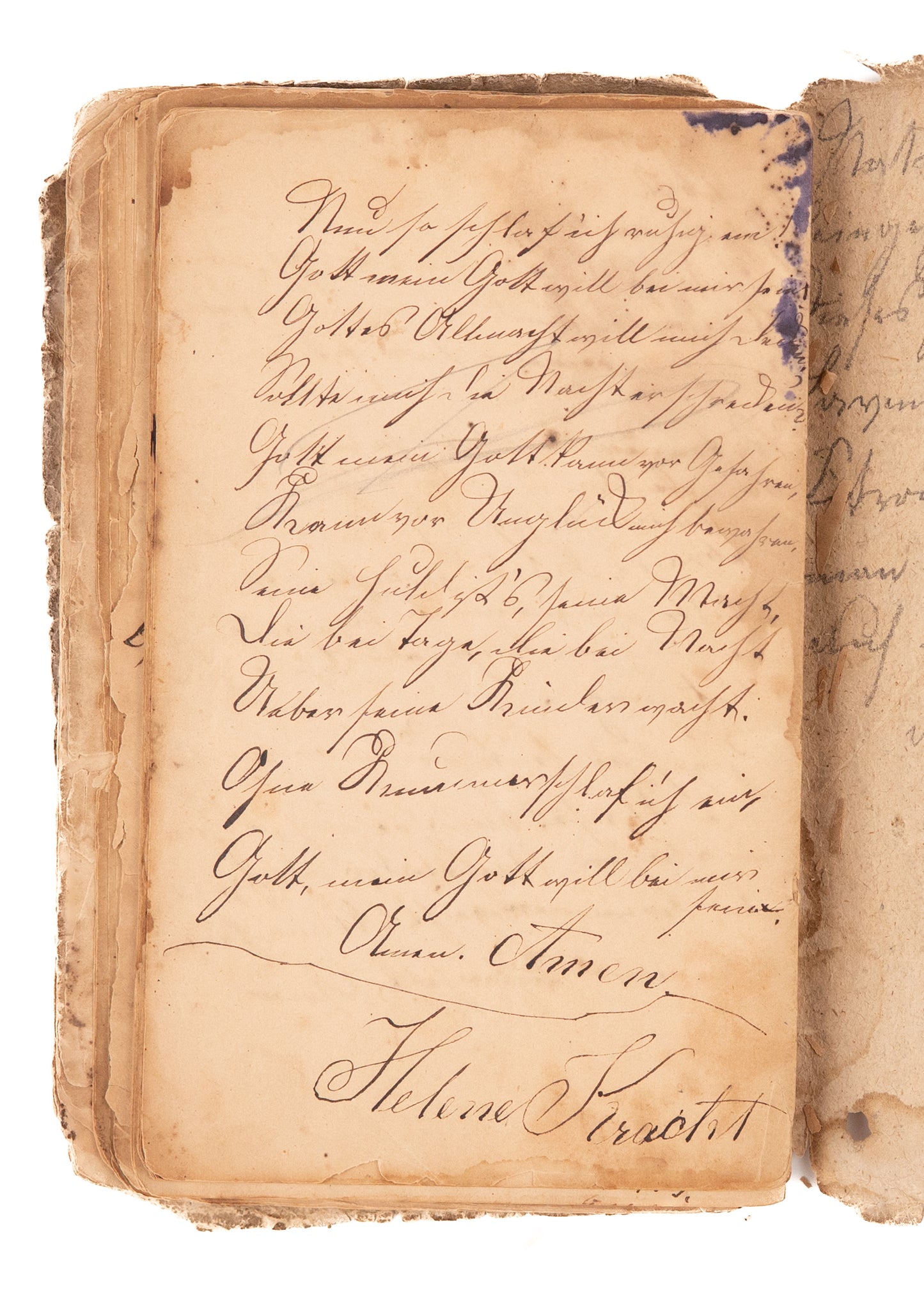 1847 148pp GERMAN IMMIGRANT. An Extensive German Immigrant Diary, Including Religious Verse &c.