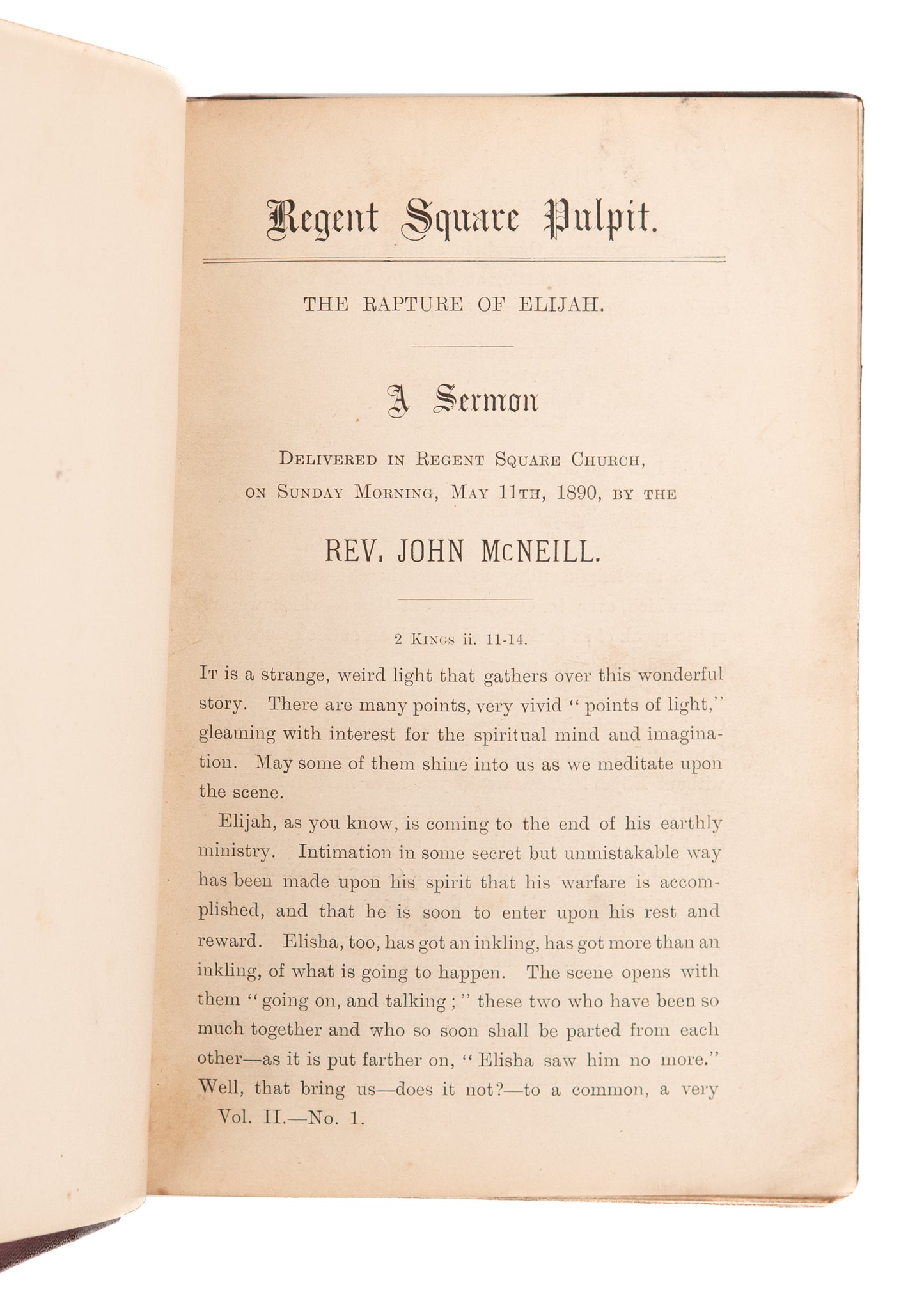 1890 JOHN MCNEILL. Sermons Preached from the Regent Square Pulpit. The Scotch Spurgeon.