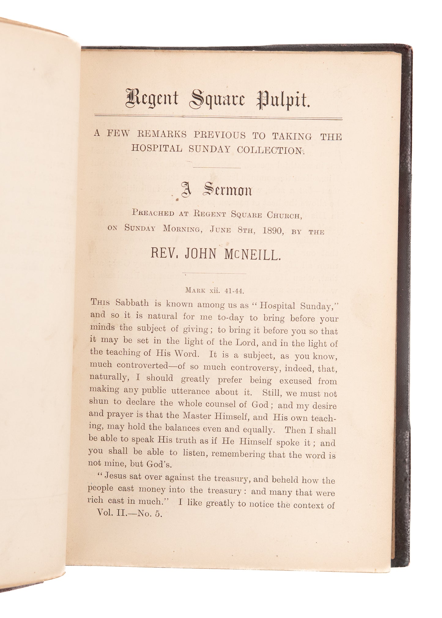 1890 JOHN MCNEILL. Sermons Preached from the Regent Square Pulpit. The Scotch Spurgeon.