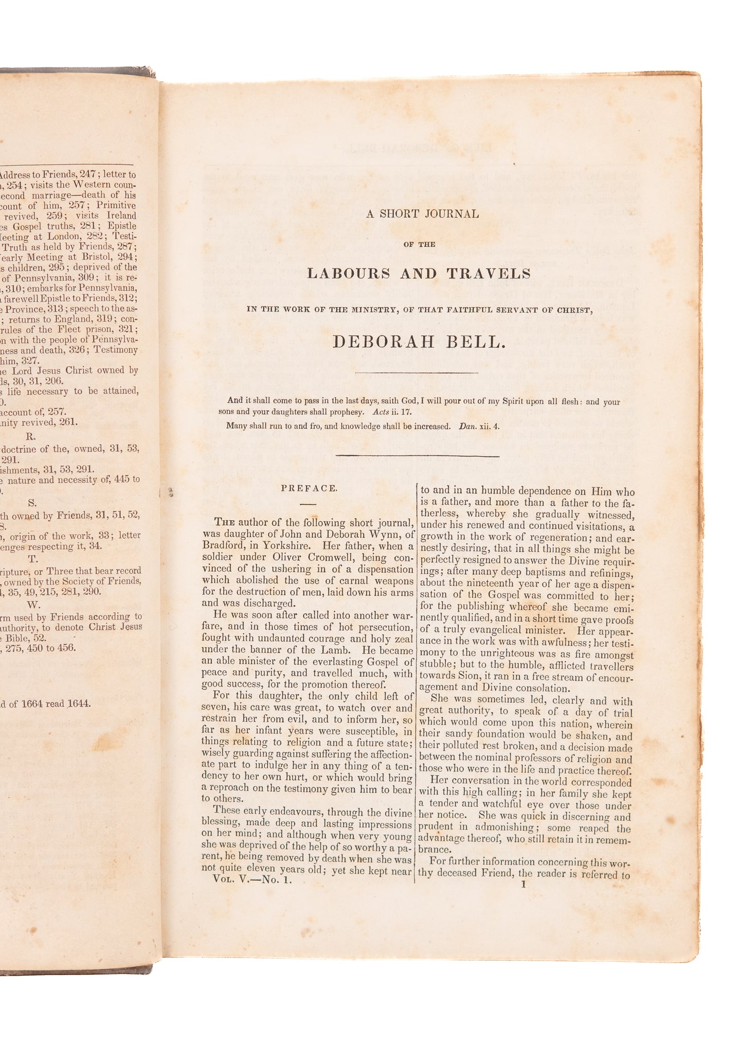 1841 FRIEND'S LIBRARY #5. 17th Century Quaker Memoirs of William Penn, Deborah Bell, &c.