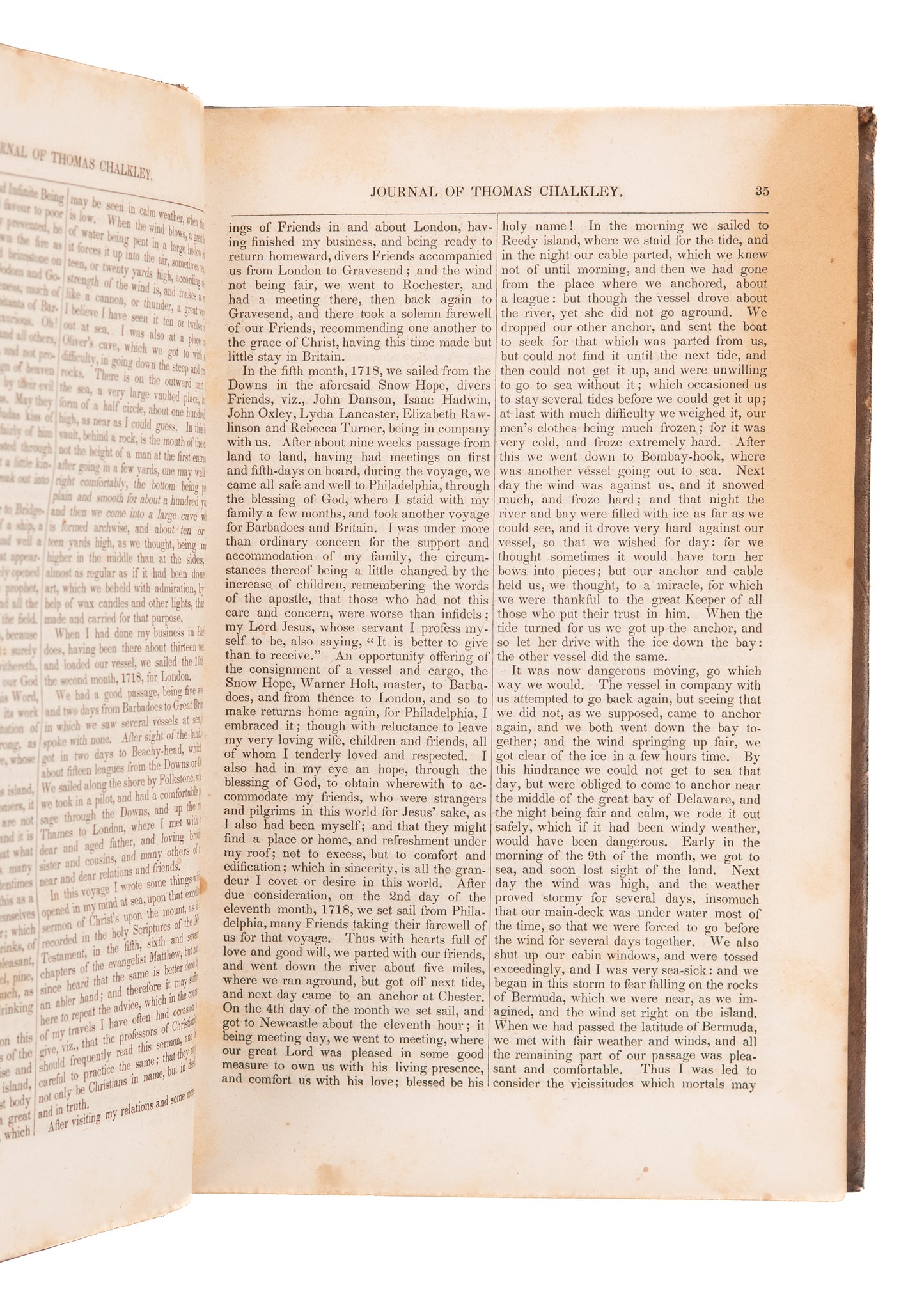 1842 FRIEND'S LIBRARY #6. 17th & 18th Century Quaker Memoirs of Sarah Morris, Thomas Chalkley &c.