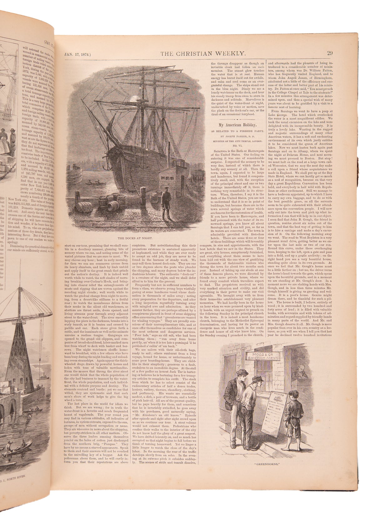 1874 ILLUSTRATED CHRISTIAN WEEKLY. Revival in Scotland, Mormonism, Freedmen, Women's Rights, &c