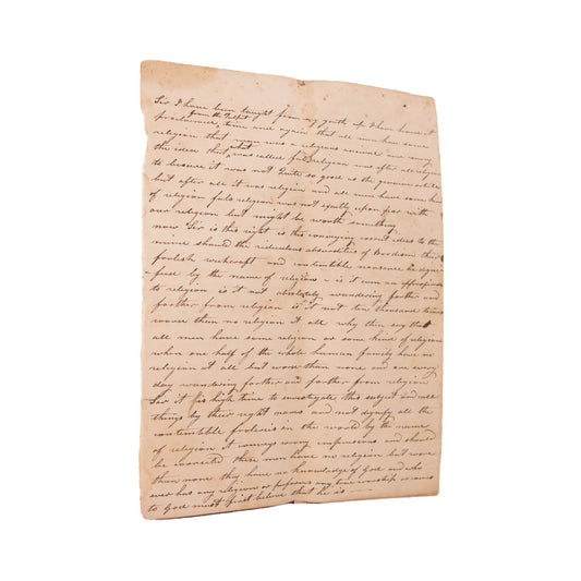 c.1841 BAPTIST APOLOGETICS. 22pp Unpublished MSs Argues Rationalism Useless - Divine Revelation Necessary