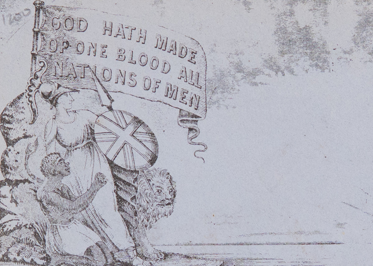 1851/1890 ANTI-SLAVERY. Early Deraedemaeker Print of Rare Abolitionist Cover.