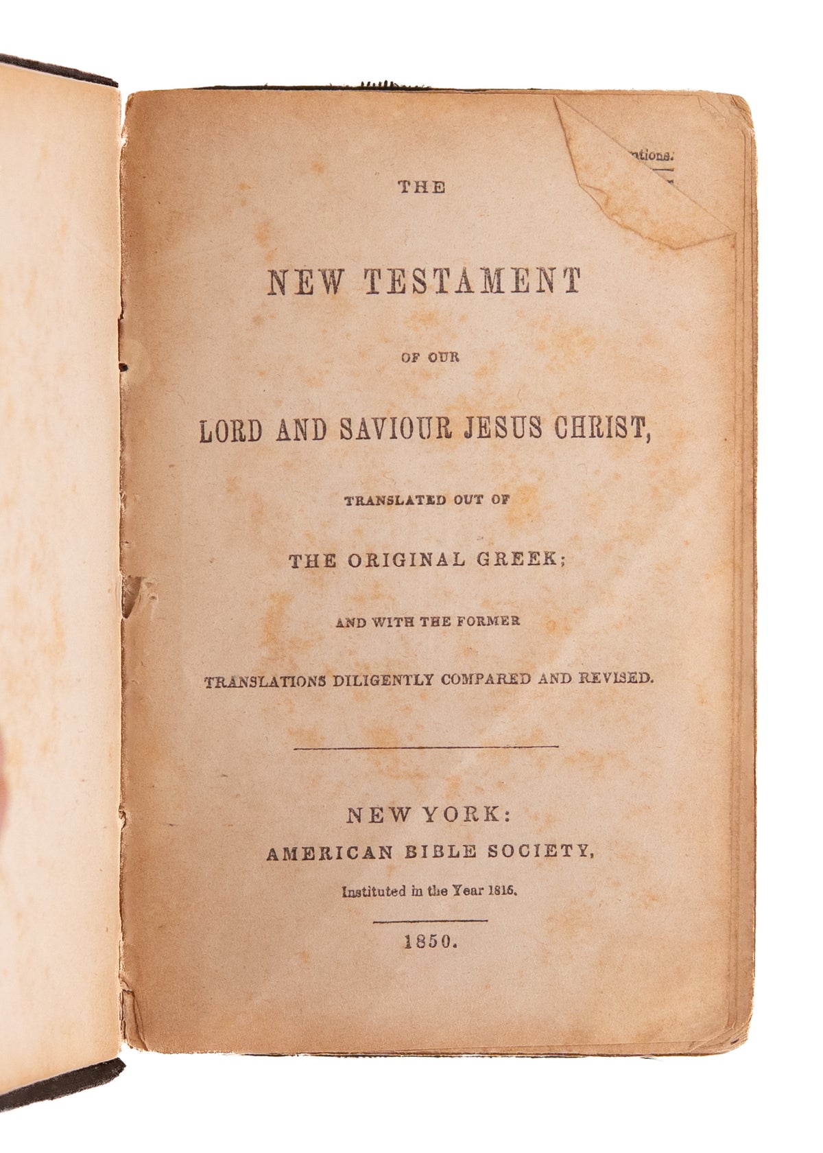 1864 CIVIL WAR. New Testament Carried 17 Year Old Ohio Infantryman Shot Jonesborough, Georgia.