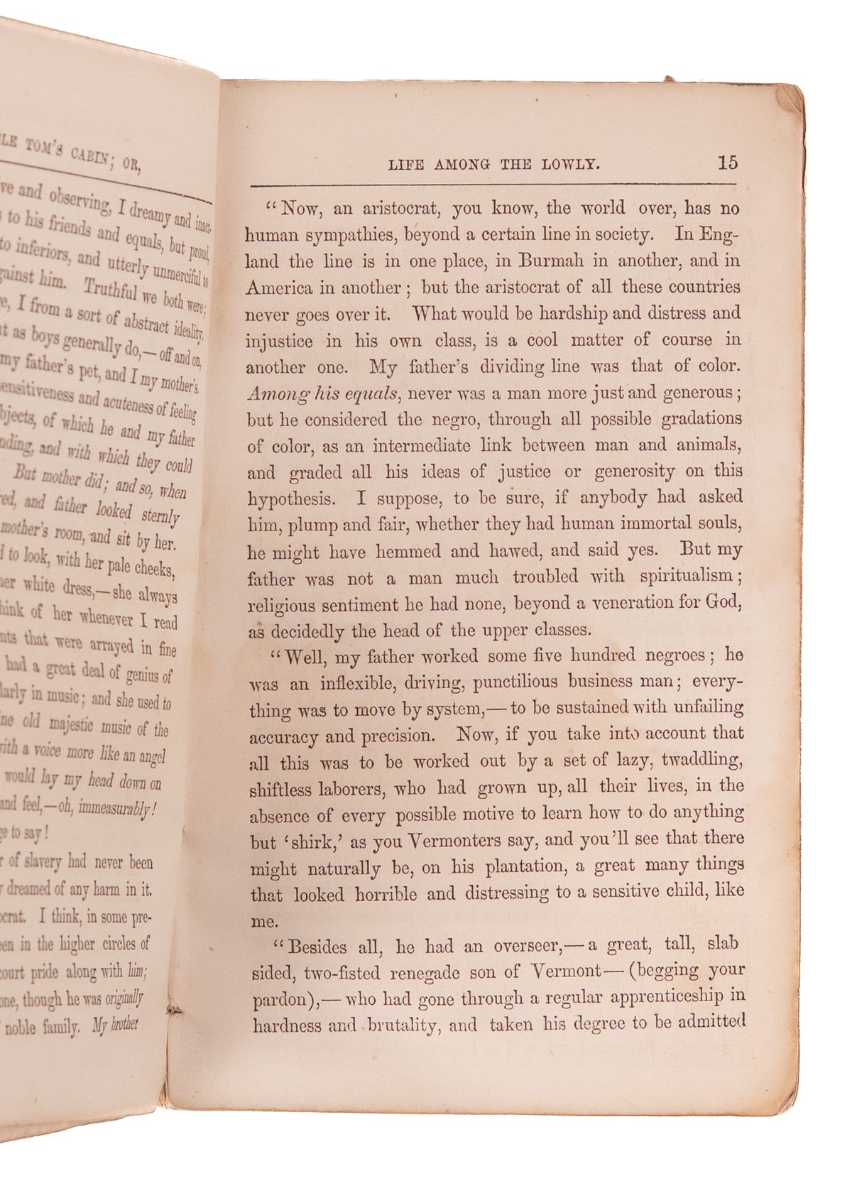 1852 HARRIET BEECHER STOWE. Uncle Tom's Cabin. Rare Early Impression in Wraps.