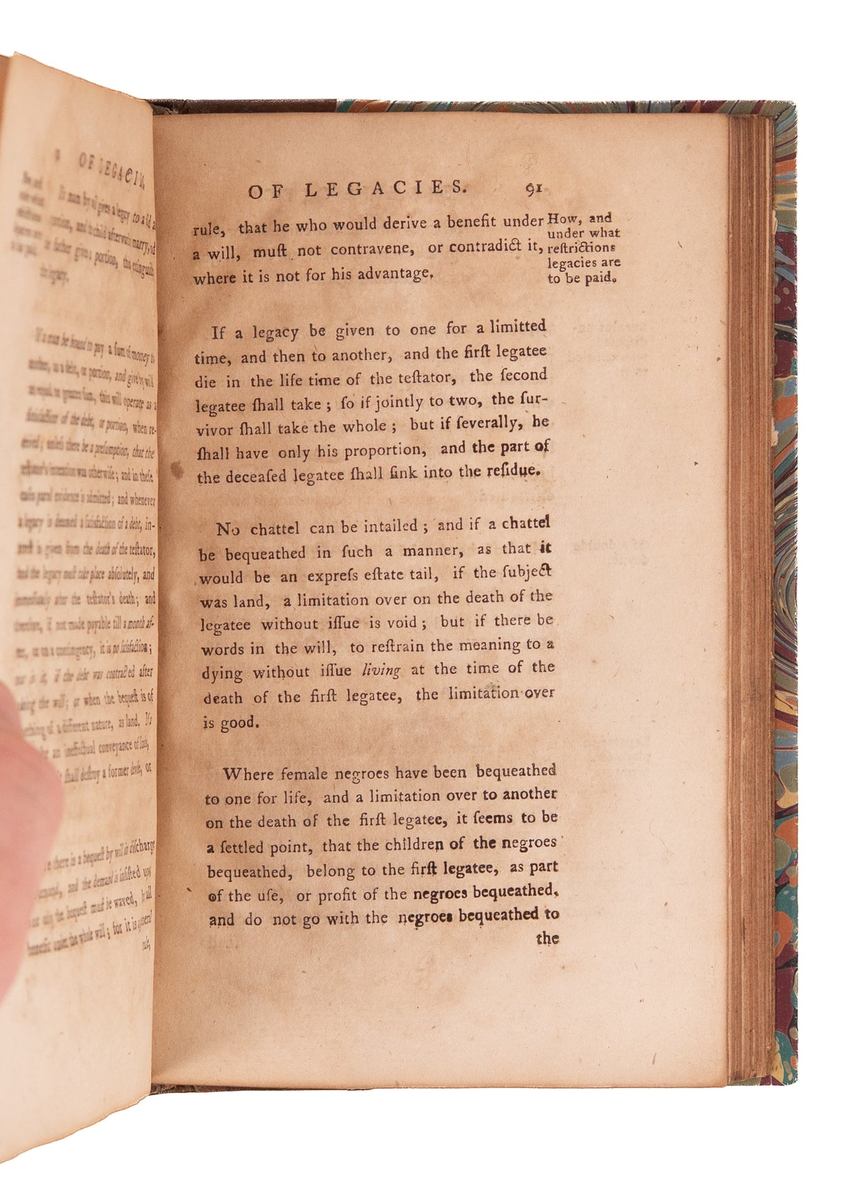 1774 ANNAPOLIS IMPRINT. First American Legal Work to Discuss Wills & Heritability of Enslaved Persons