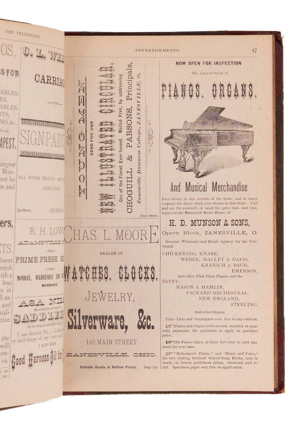 1881-2 THE TELEPHONE. Rare Rural Teacher Peer Journal - Whipping, Charles Darwin & Education of Women.