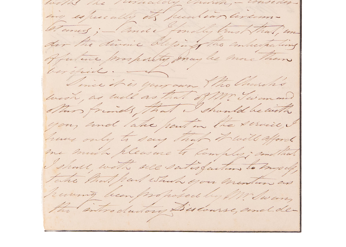 1849 RALPH WARDLAW. Prominent Divine to Speak in Scotland - Wants a Comfy Bed for He and His Wife.