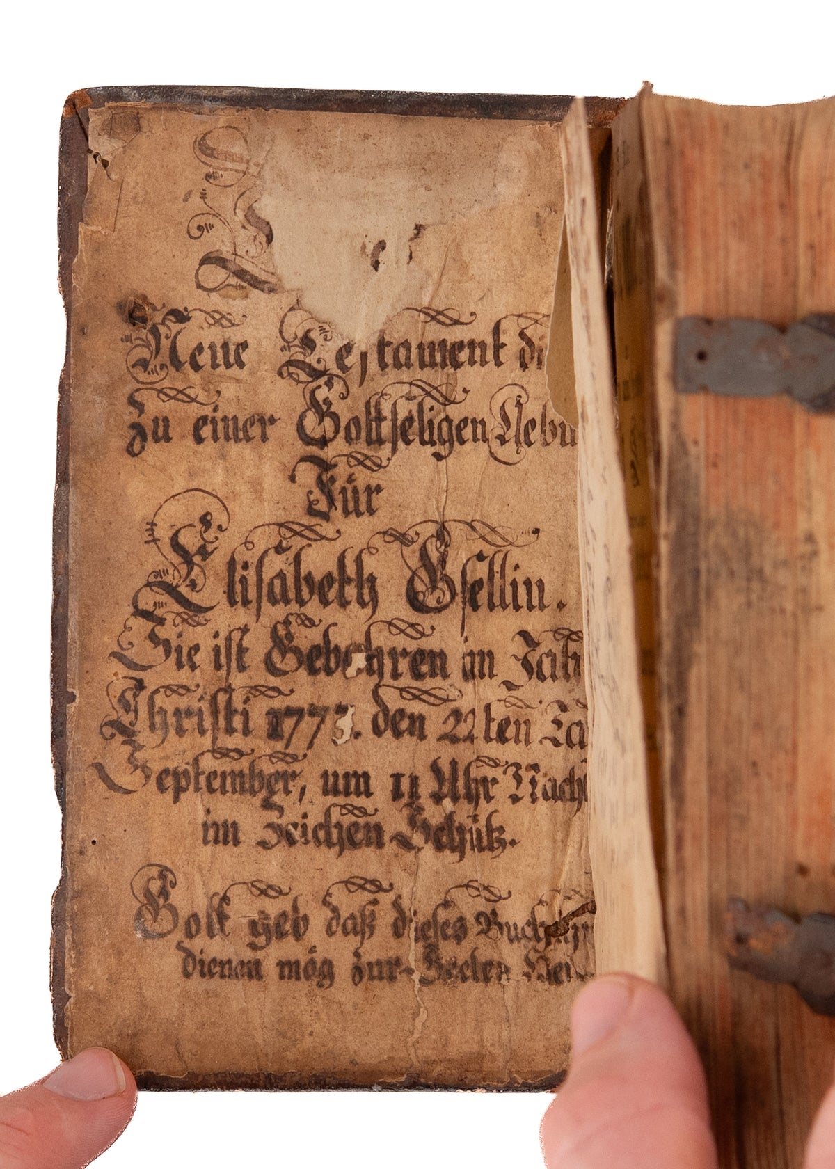 1787 MICHAEL BILLMEYER. Ezell Family Franktur in Rare First Billmeyer American German Bible.