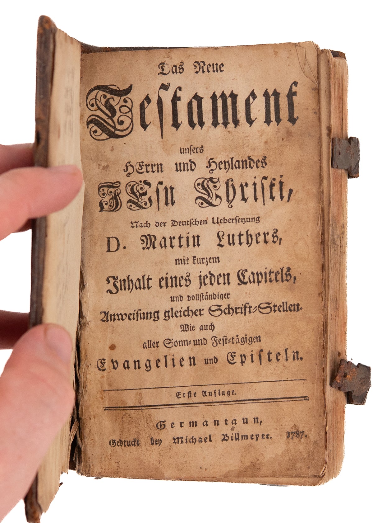 1787 MICHAEL BILLMEYER. Ezell Family Franktur in Rare First Billmeyer American German Bible.