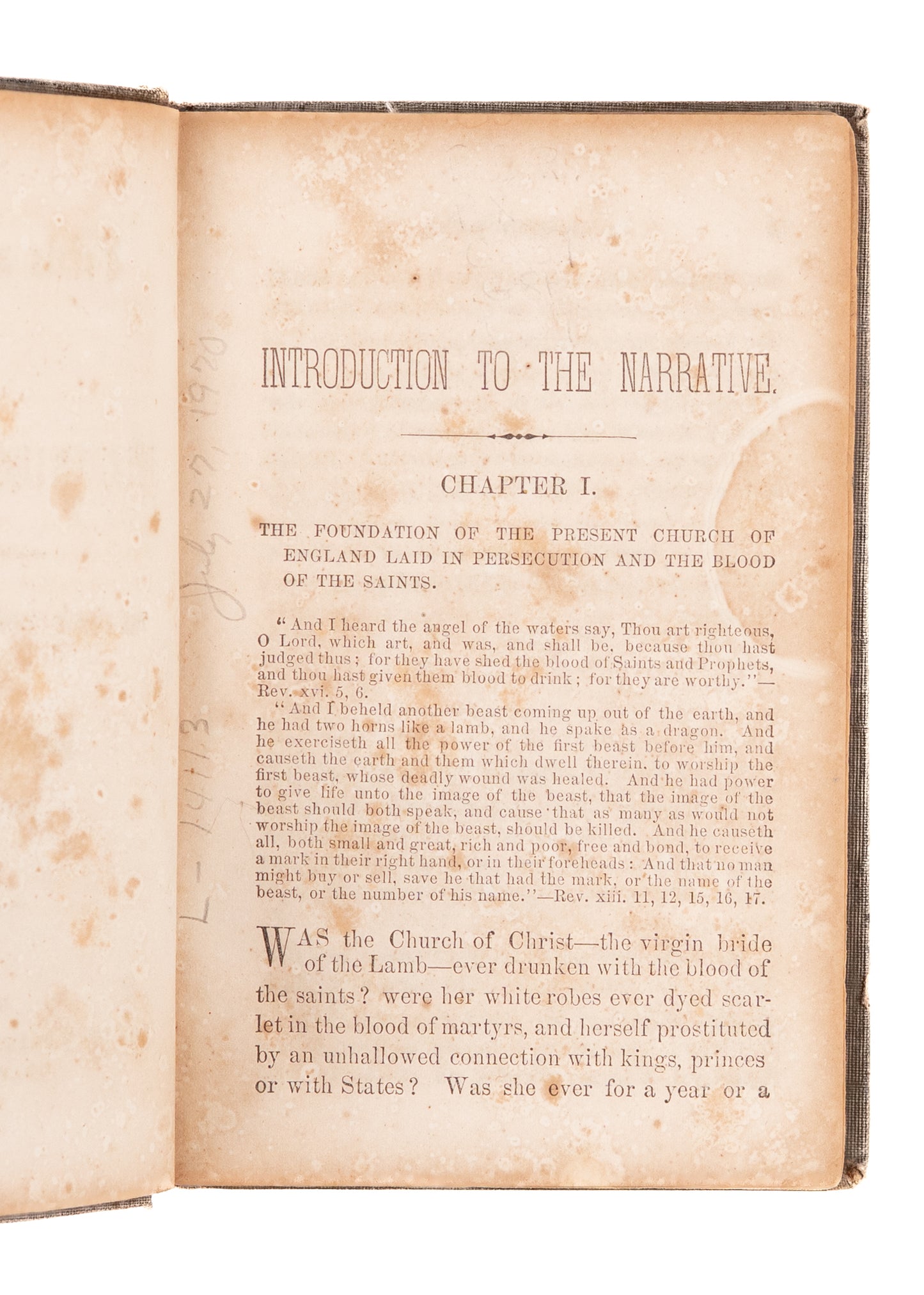 1857 J. R. GRAVES. Trials and Sufferings for Baptist Religious Liberty in New England. RARE