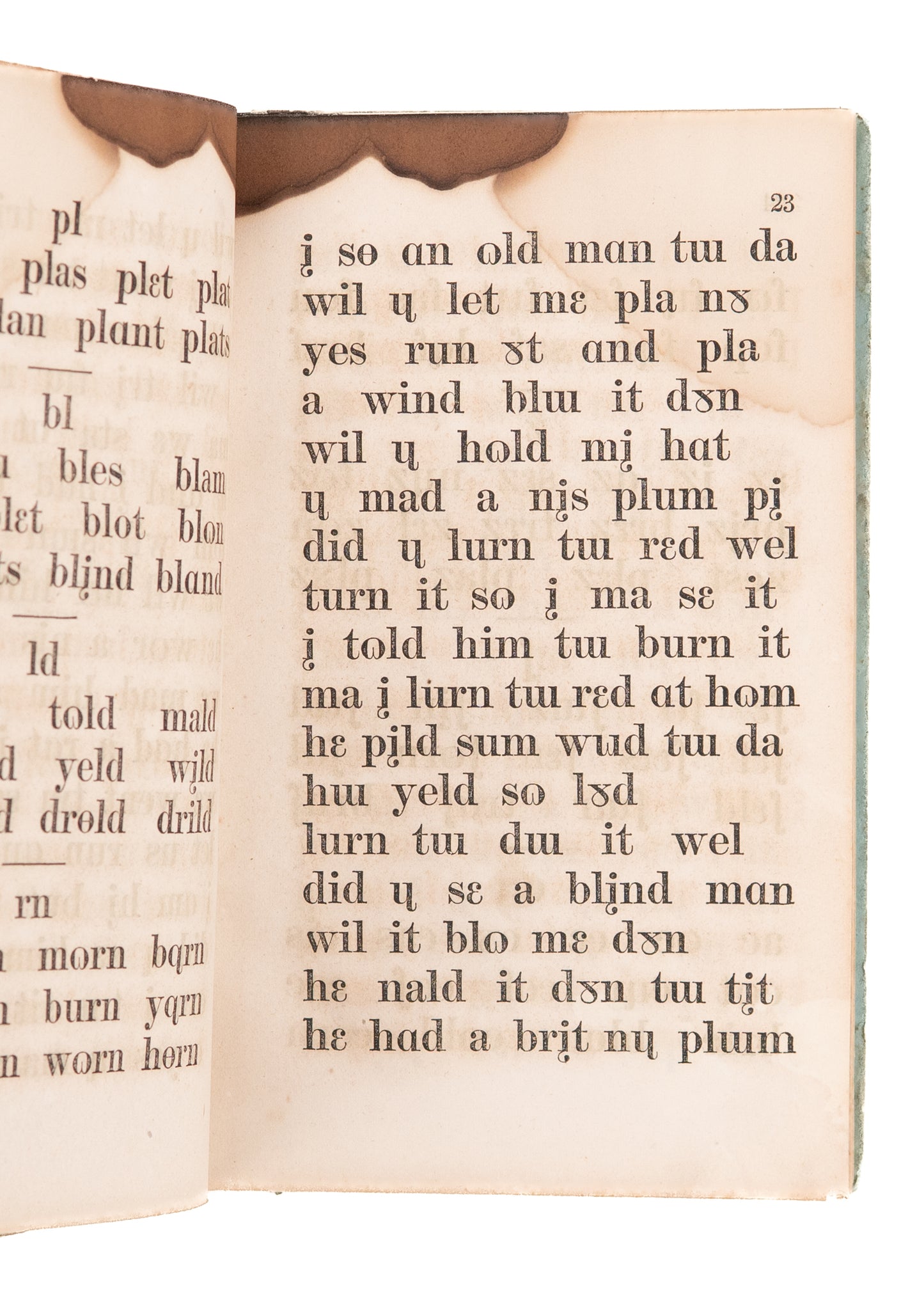 1852 THE OG HUKD ON FONICS. Ecselsiur Seriez. Furst Fonetic Redur. Rare Original Phonics Movement.