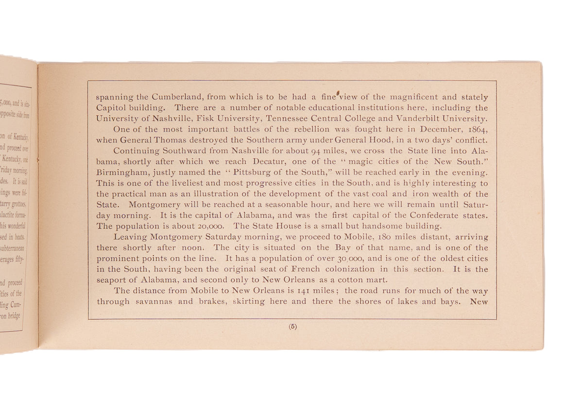 1888 CALIFORNIA. Scarce Badger's Luxury Railroad Pleasure Excursions to California.