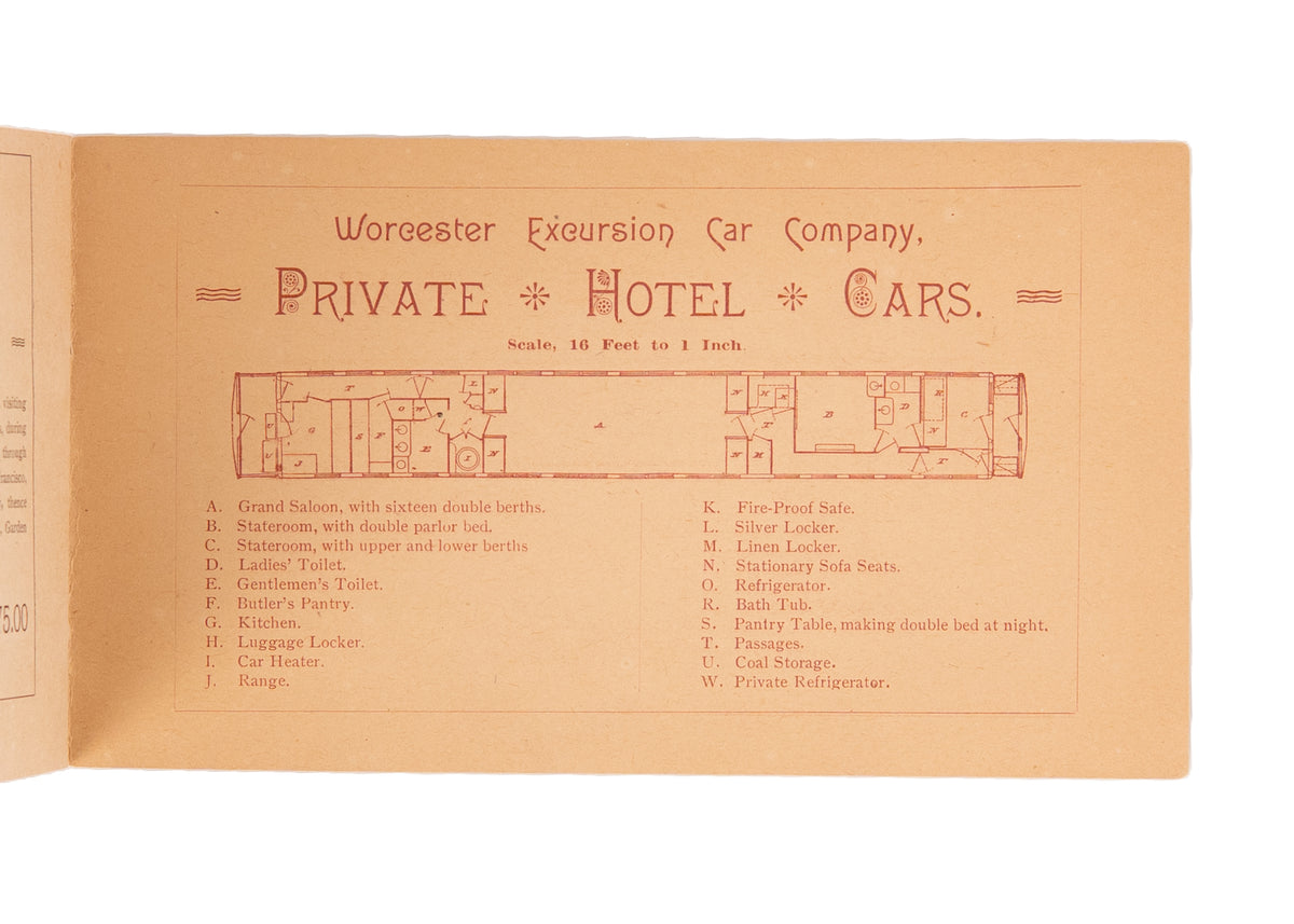 1888 CALIFORNIA. Scarce Badger's Luxury Railroad Pleasure Excursions to California.