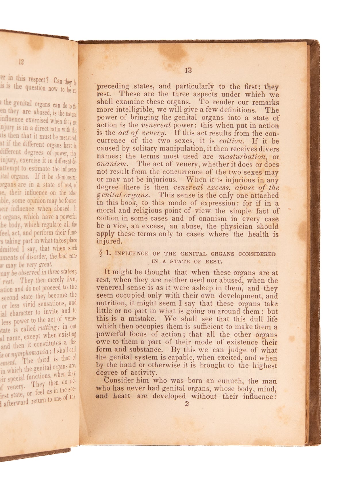 1839 EVILS OF ONANISM. Self-Pollution and Masturbation Lead to Mania, Depression, Suicide, and Crime.