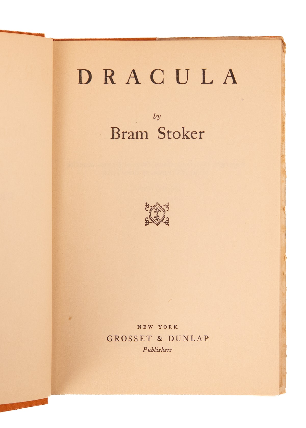 1927 BRAM STOKER. Dracula. First Grosset & Dunlap Edition Pre-Dating 1931 Film Edition