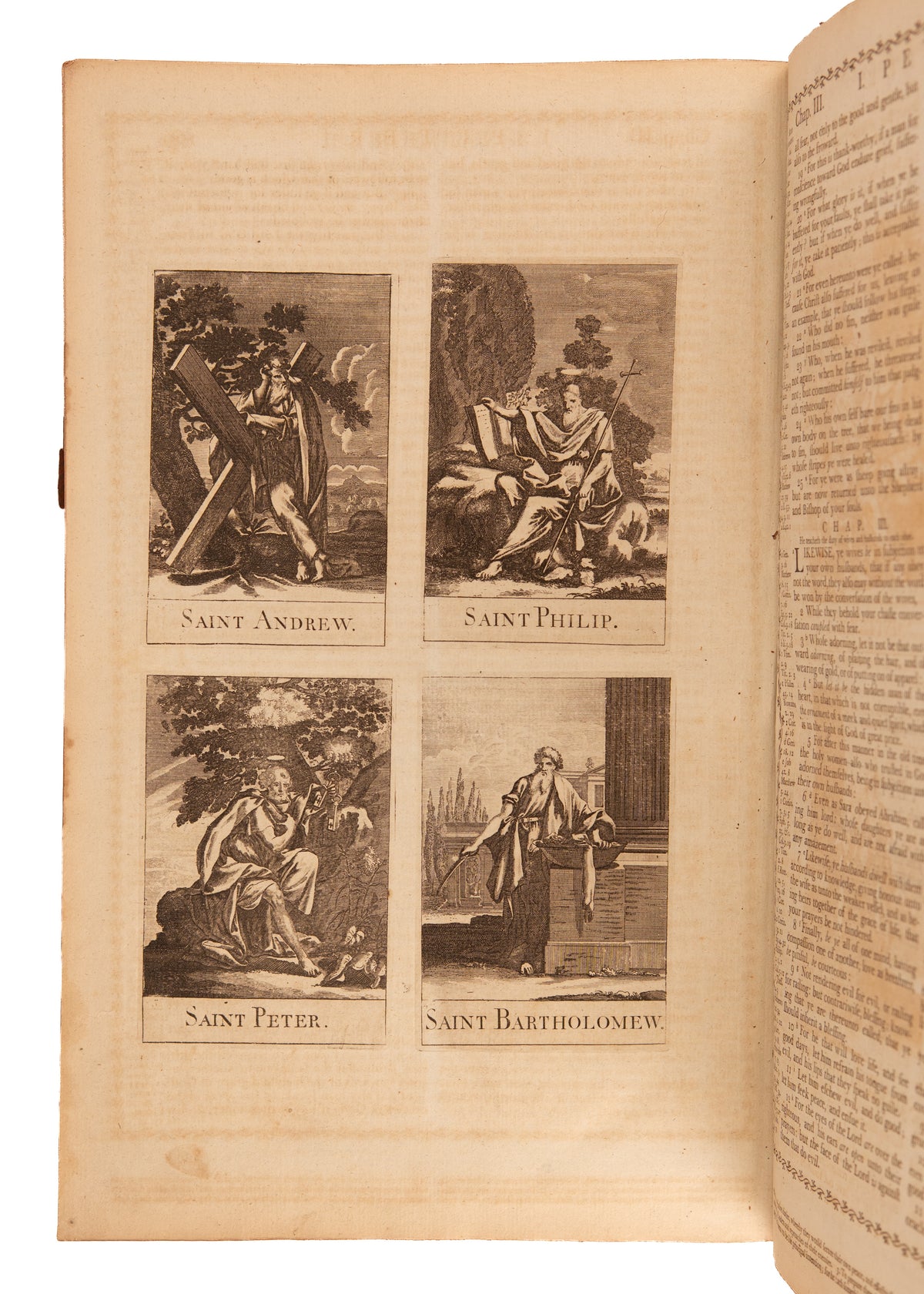 1789 PENNINGTON'S BIBLE. Scarce 18th Century Folio with Over 200 Original Copperplate Engravings.