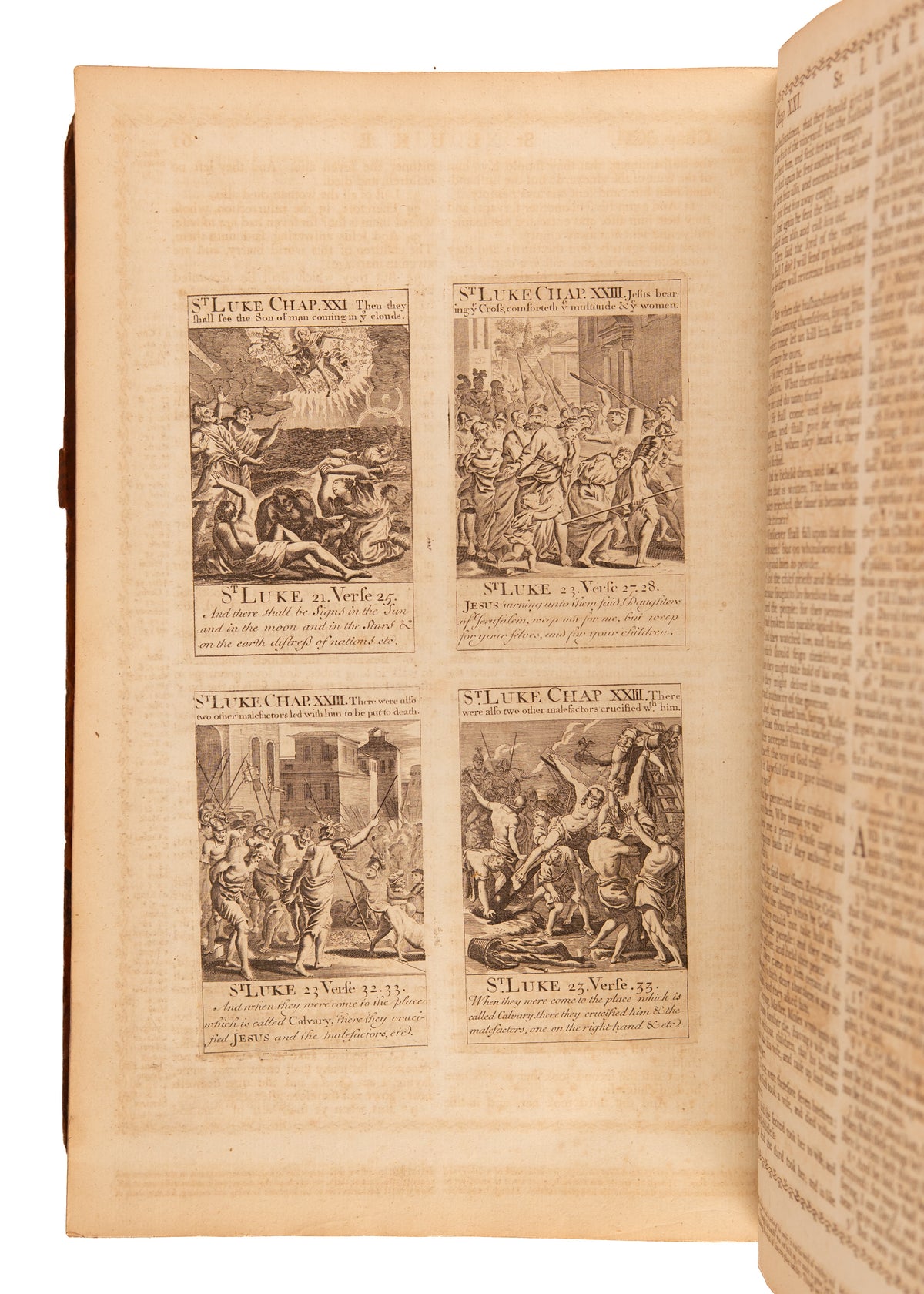 1789 PENNINGTON'S BIBLE. Scarce 18th Century Folio with Over 200 Original Copperplate Engravings.