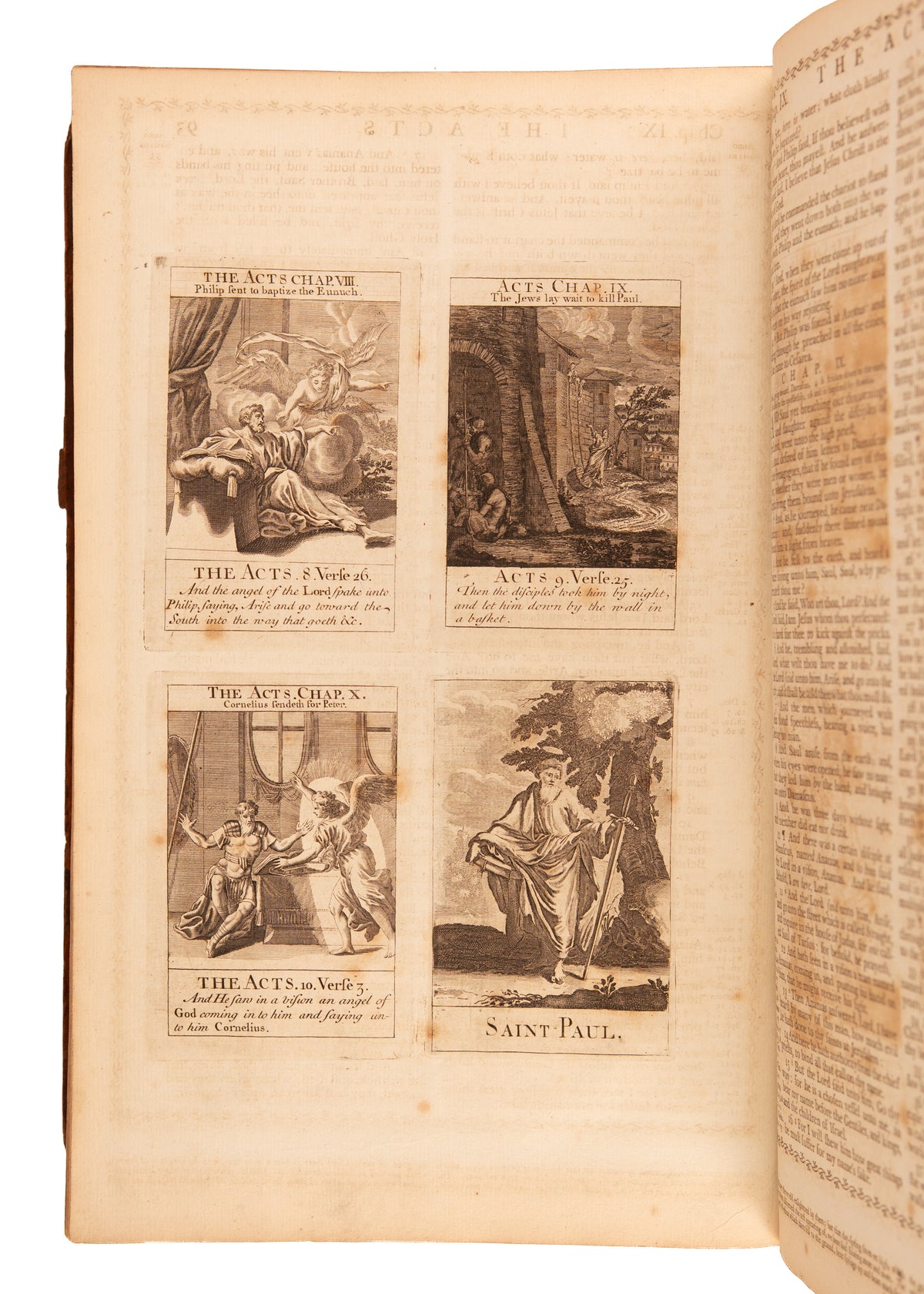 1789 PENNINGTON'S BIBLE. Scarce 18th Century Folio with Over 200 Original Copperplate Engravings.