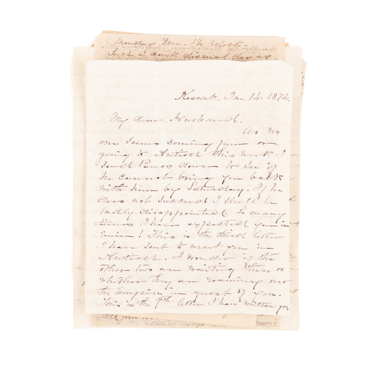 1866-1878 SYRIAN MISSIONS. Fine group of Letters to / from D. H. Nutting, Early Syrian Missionary.