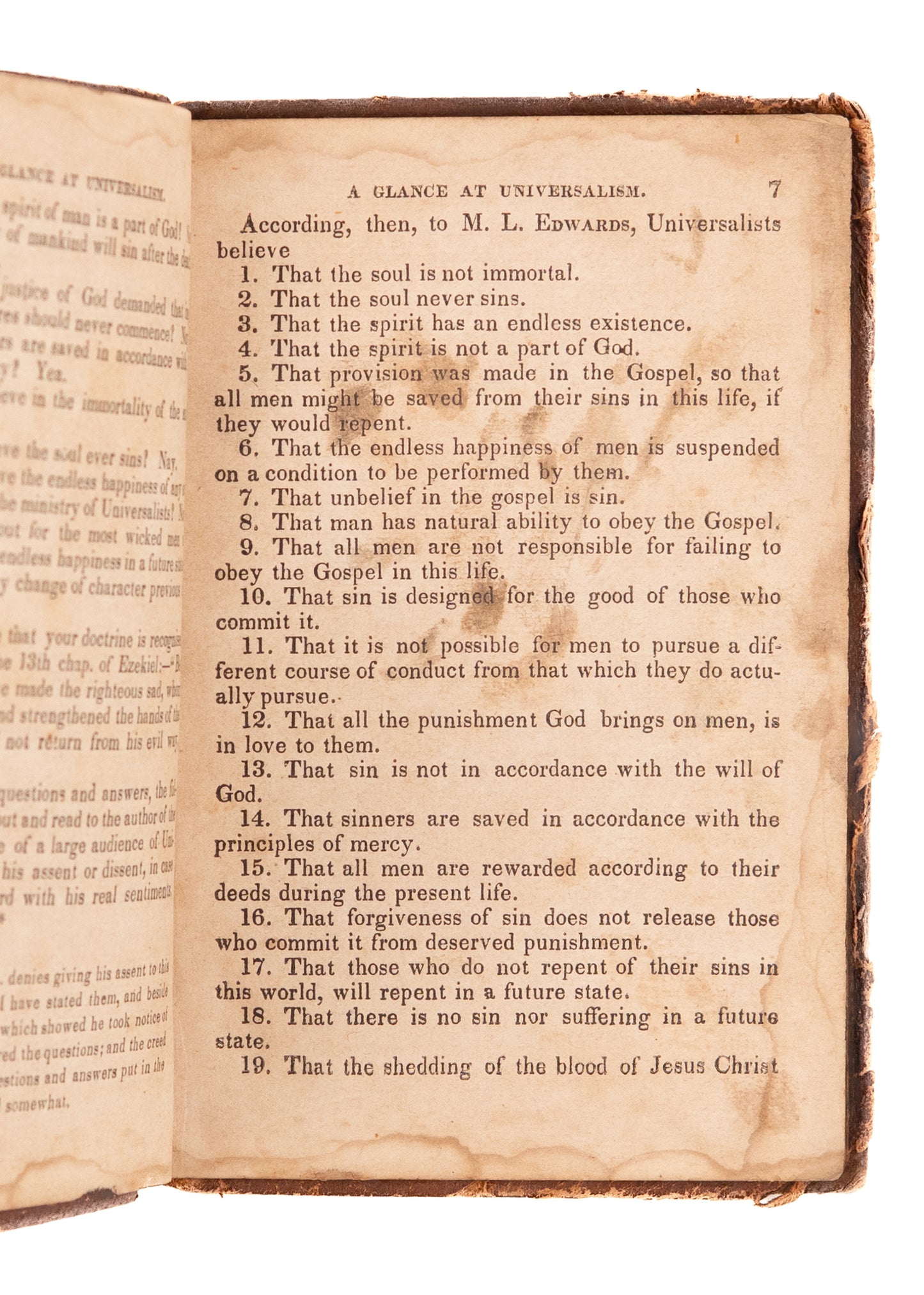 1842 BENNET ROBERTS. Baptists and Universalism in the West. Rare Zanesville, Ohio Imprint.