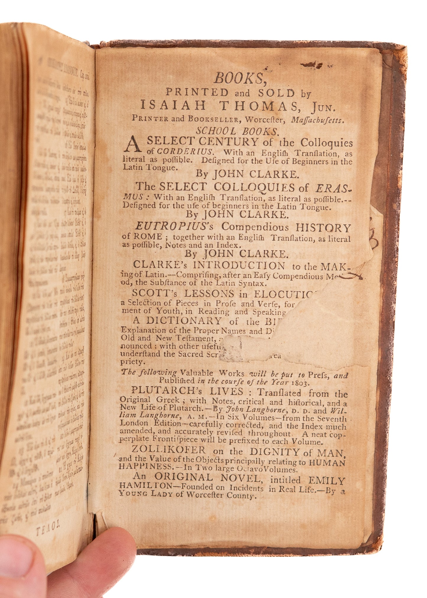 1800 H KAINH ΔΙΑΘΗΚΗ. The First Greek New Testament Published in America - Isaiah Thomas.