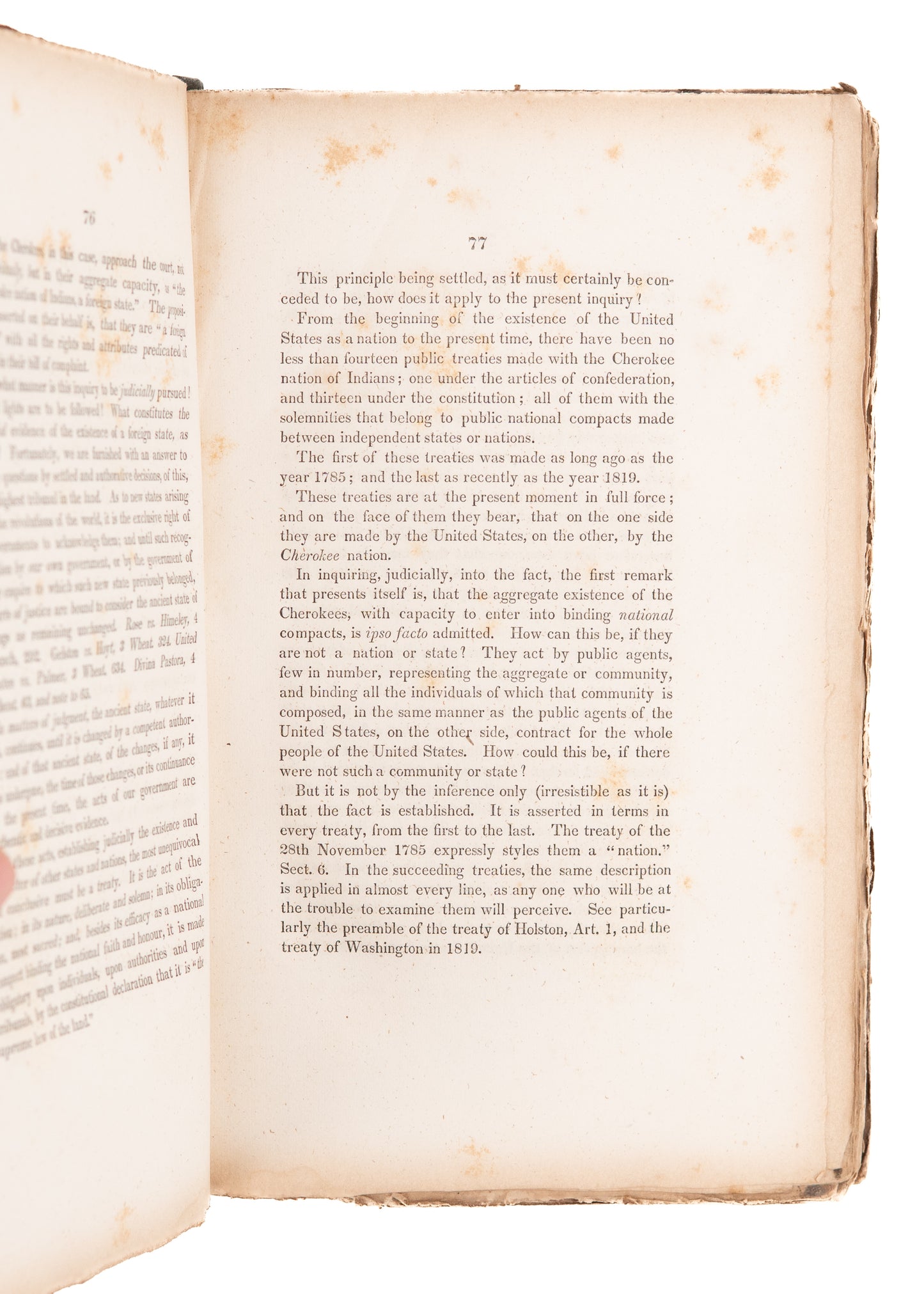 1832 JOHN SERGEANT [1779-1852]. Speeches on Slavery, Missouri Compromise, & Trail of Tears.