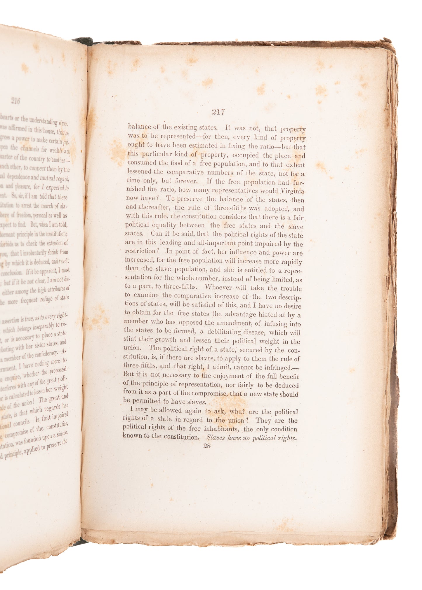 1832 JOHN SERGEANT [1779-1852]. Speeches on Slavery, Missouri Compromise, & Trail of Tears.