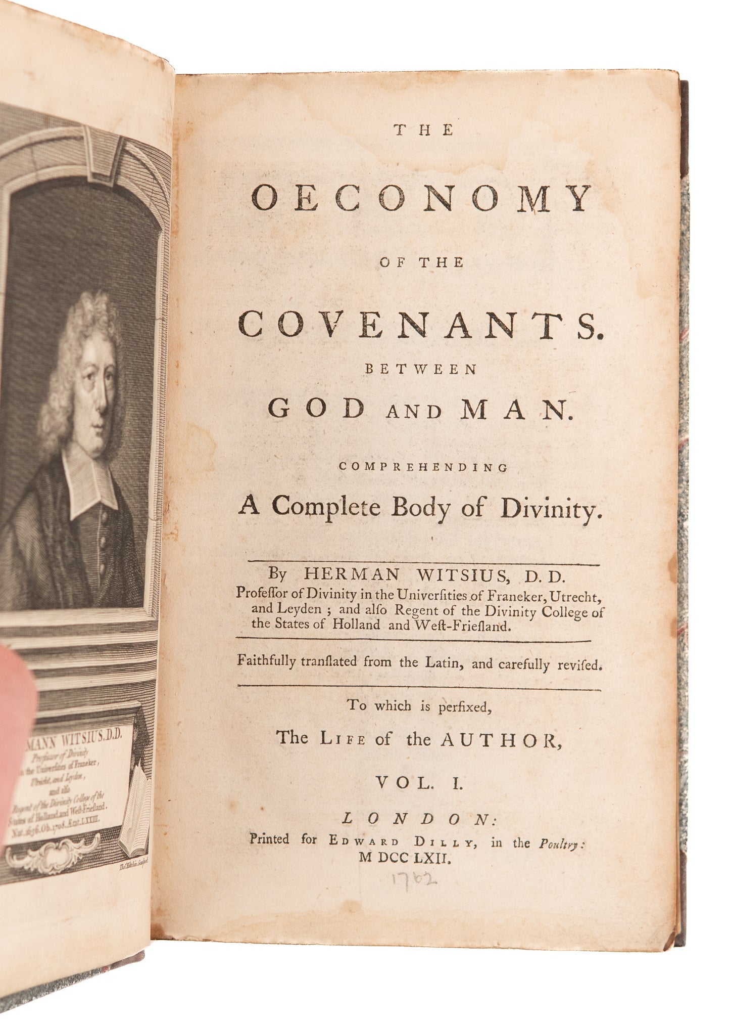 1762 HERMAN WITSIUS [1626-1708]. Classic Dutch Calvinist in English on the Covenants of God.