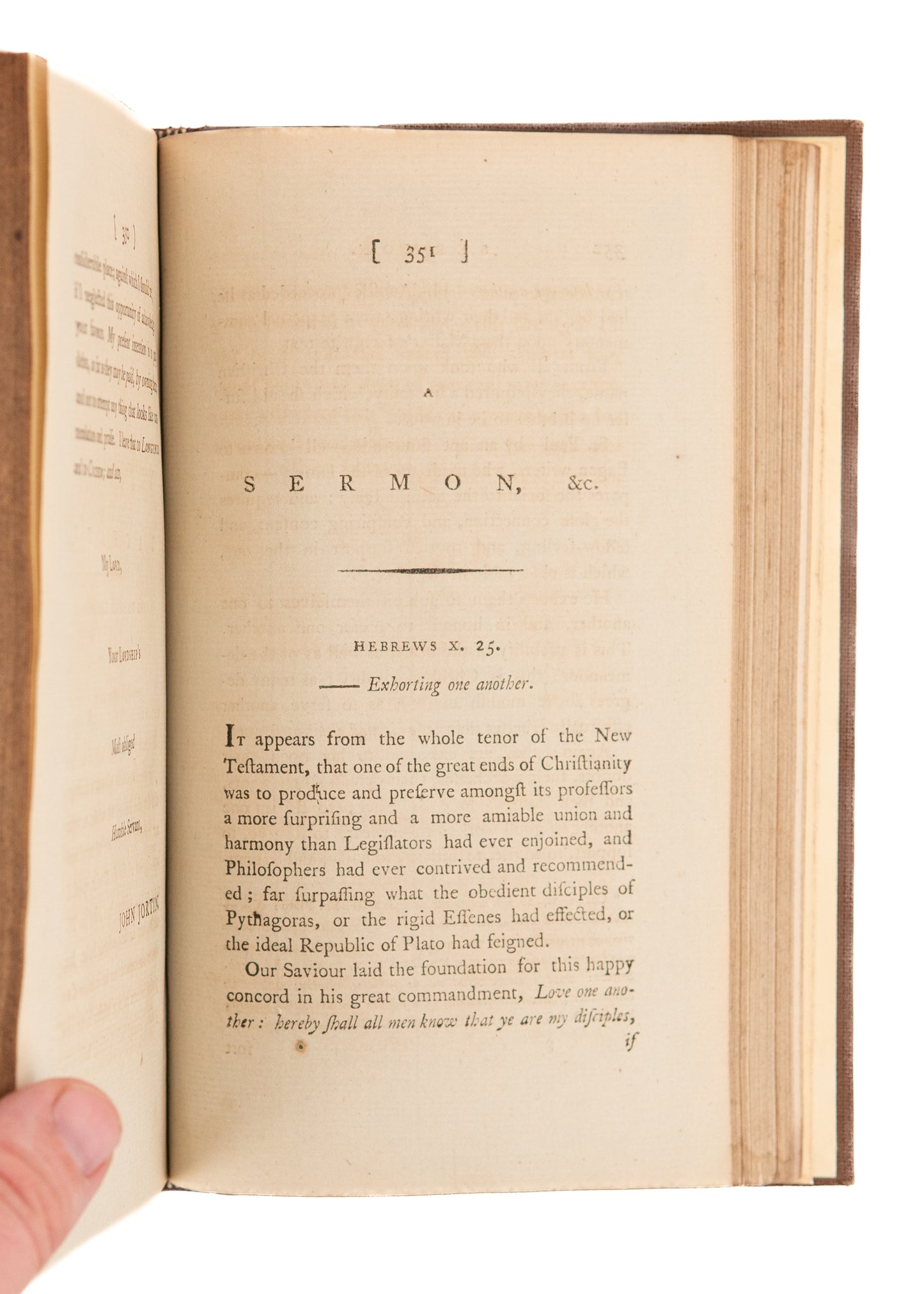 1790 JOHN JORTIN. Jortin's Sermons, Biblical Illustrations & Notes on the Greek Philosophers.