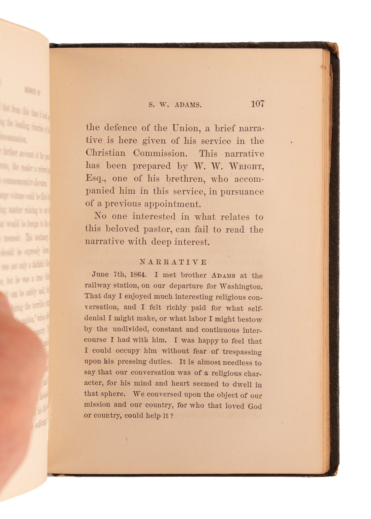 1866 BAPTIST CIVIL WAR CHAPLAIN. Memoir of Ohio Baptist who Died Serving Christian Commission.