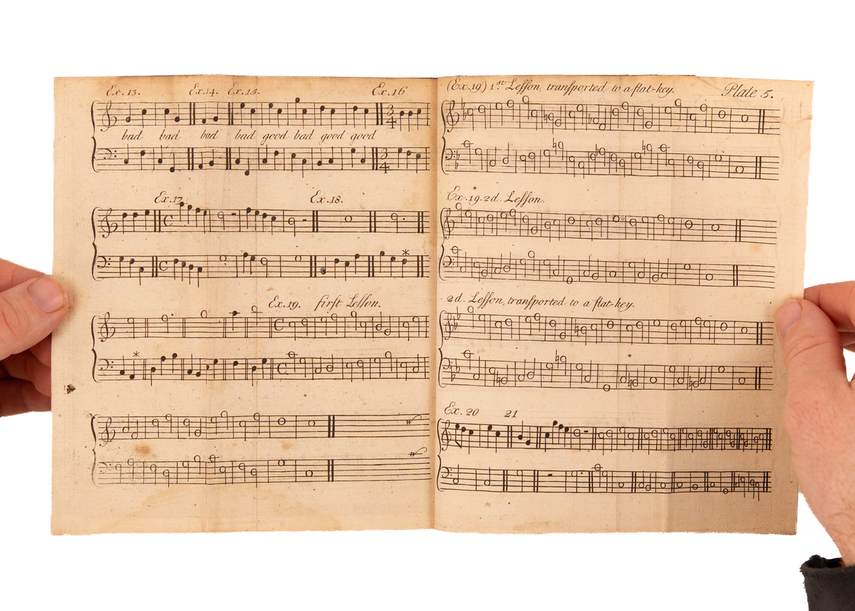 1721 ALEXANDER MALCOLM. First Work on Theory of Music Published in Scotland. Excellent Provenance.