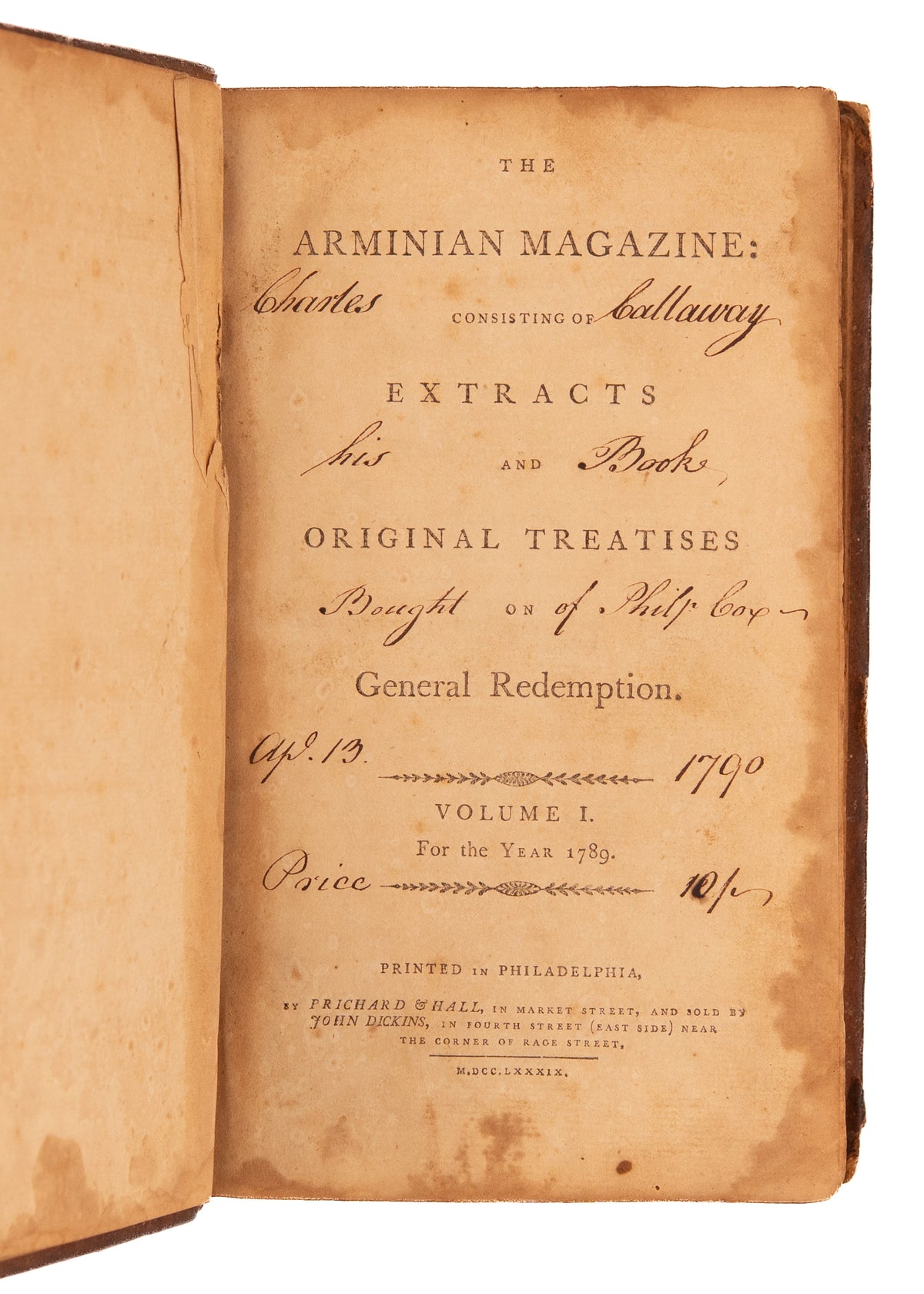 1789 METHODIST & PHILLIS WHEATLEY. Asbury & Coke Write to George Washington, Wheatley Poem, &c.