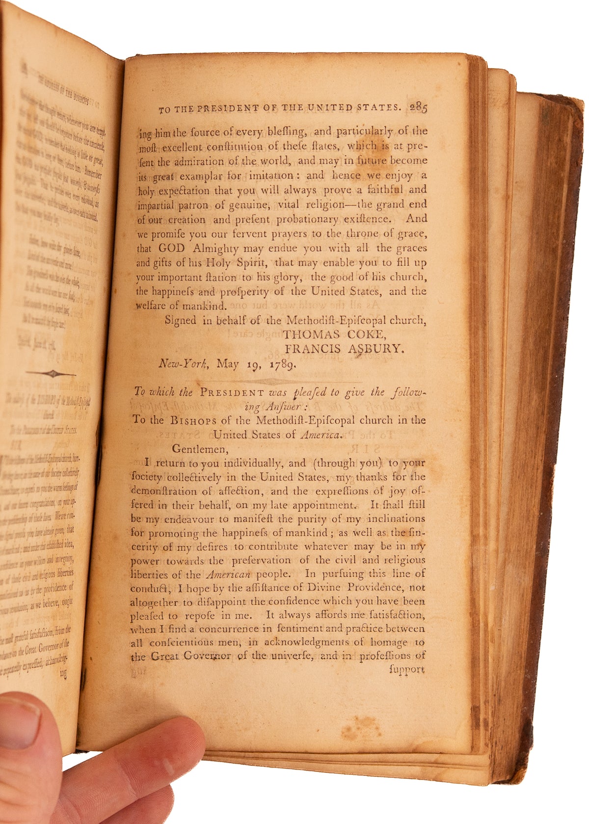 1789 METHODIST & PHILLIS WHEATLEY. Asbury & Coke Write to George Washington, Wheatley Poem, &c.