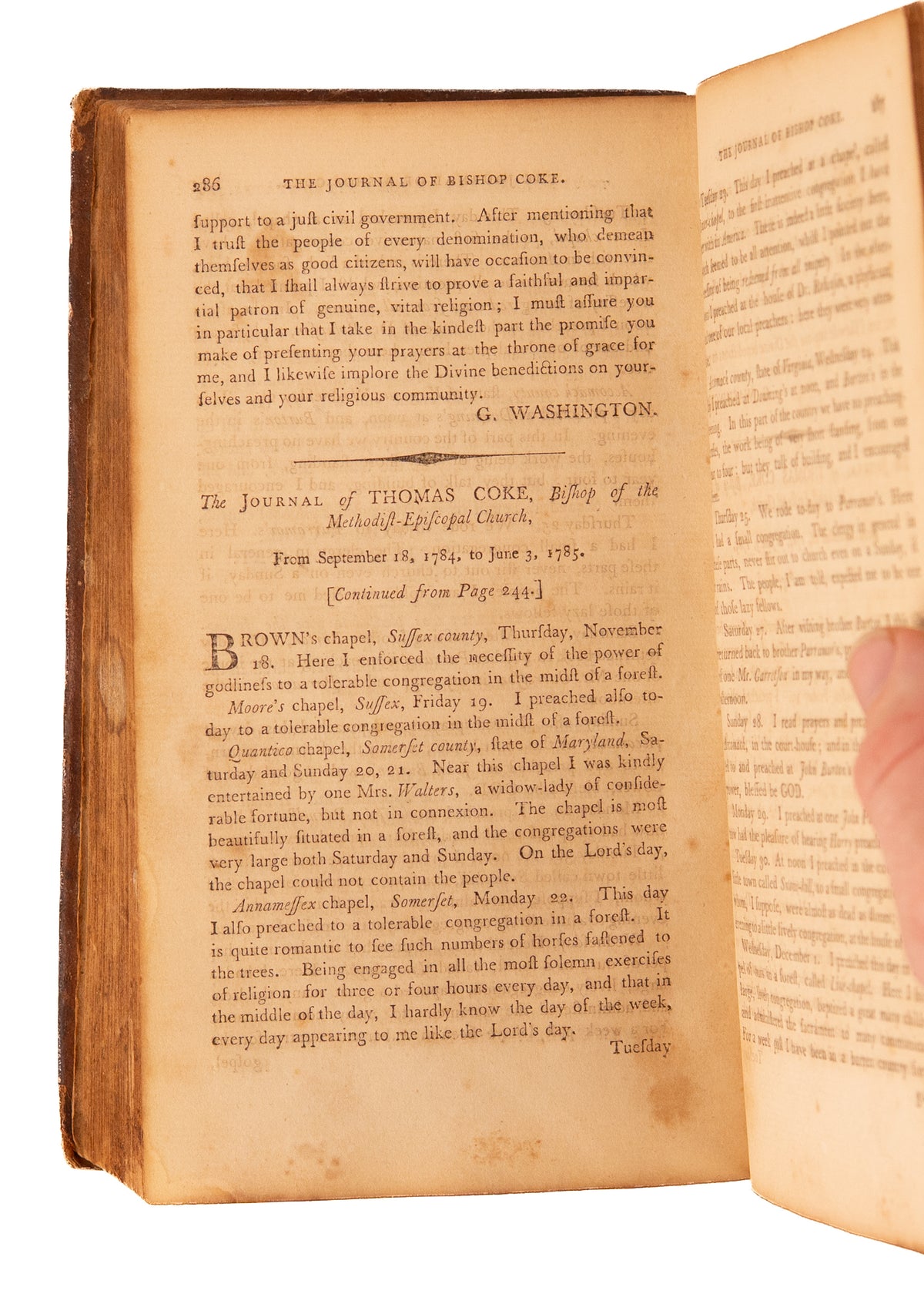 1789 METHODIST & PHILLIS WHEATLEY. Asbury & Coke Write to George Washington, Wheatley Poem, &c.
